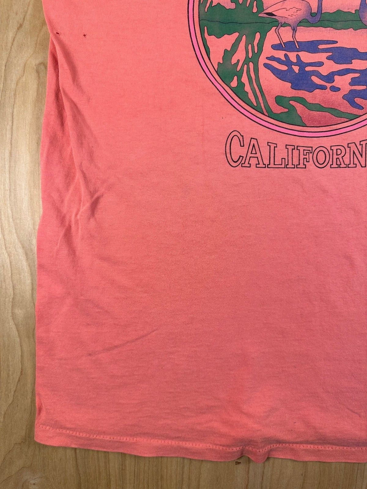 Vintage 80s San Deigo California tshirt Single Stitch xl cotton flamingo faded