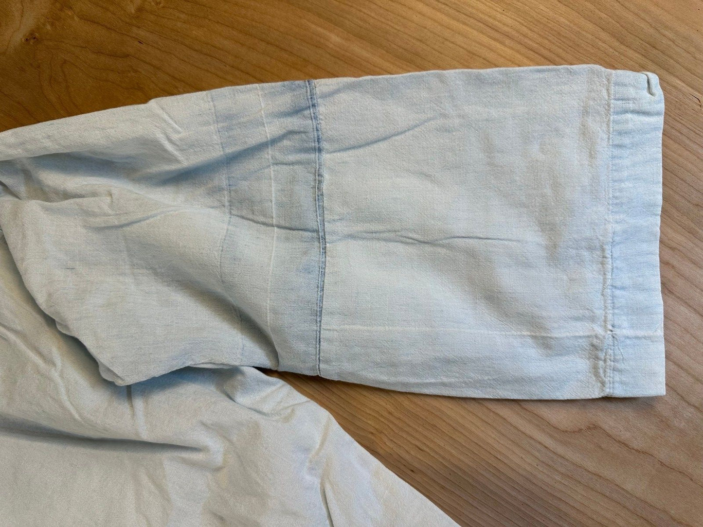 Vintage 90s Ralph Lauren 3/4 sleeve chambray button up shirt 100% cotton light