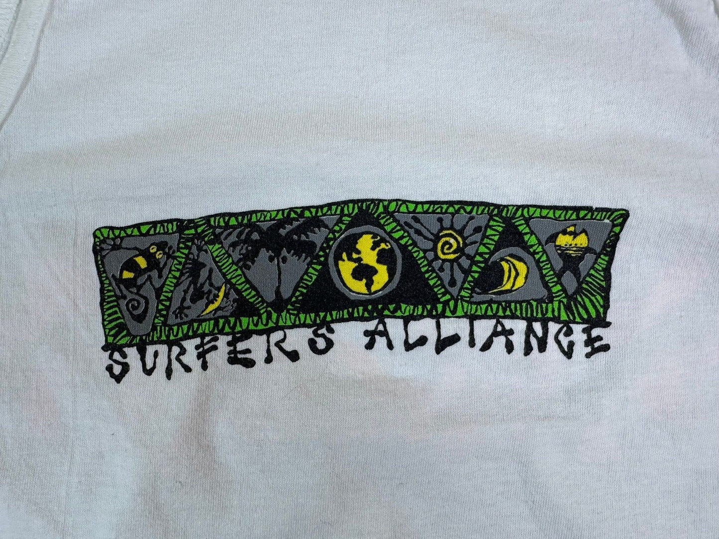 Vintage 90s Surfers Alliance tank top small waves beach surf surfing gorp