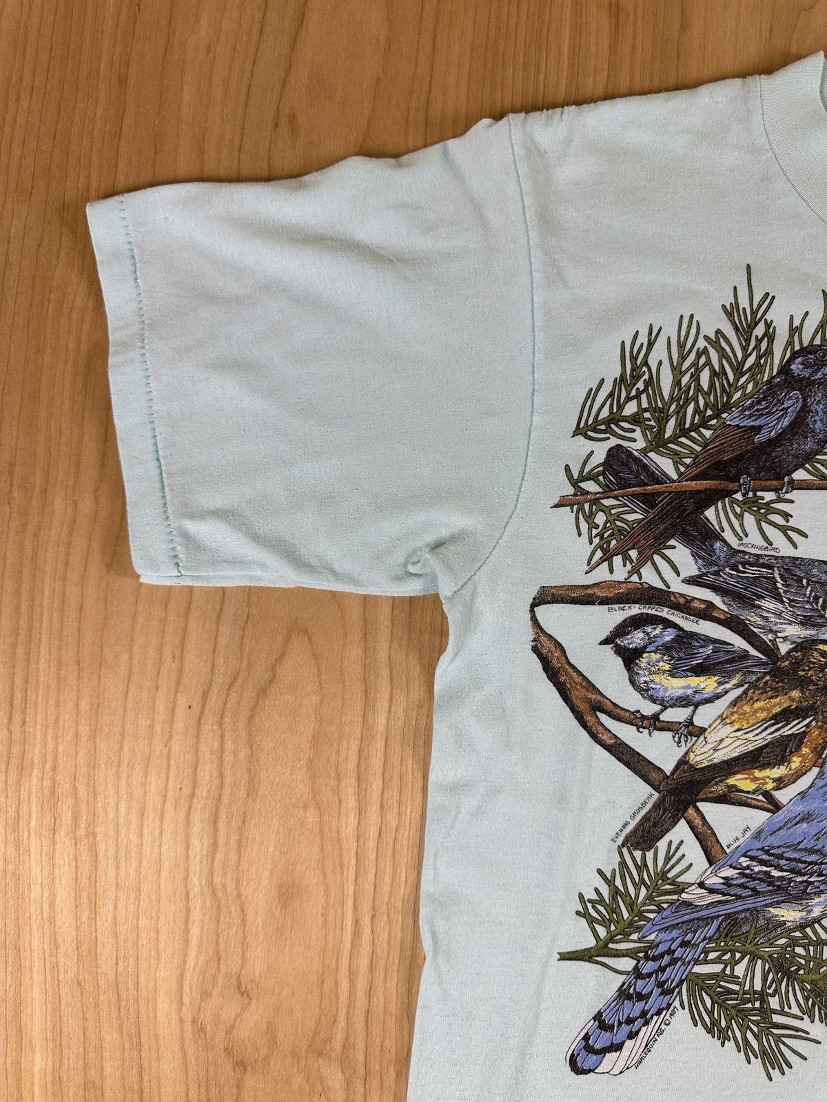 Vintage 80s Bird illustration tshirt Single Stitch medium made in usa nature