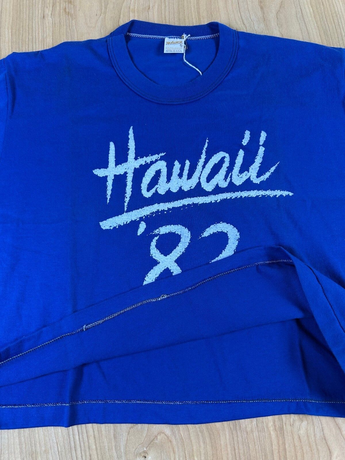 Vintage 80s Hawaii '83 crop top Single Stitch xlarge boxy loose summer made usa