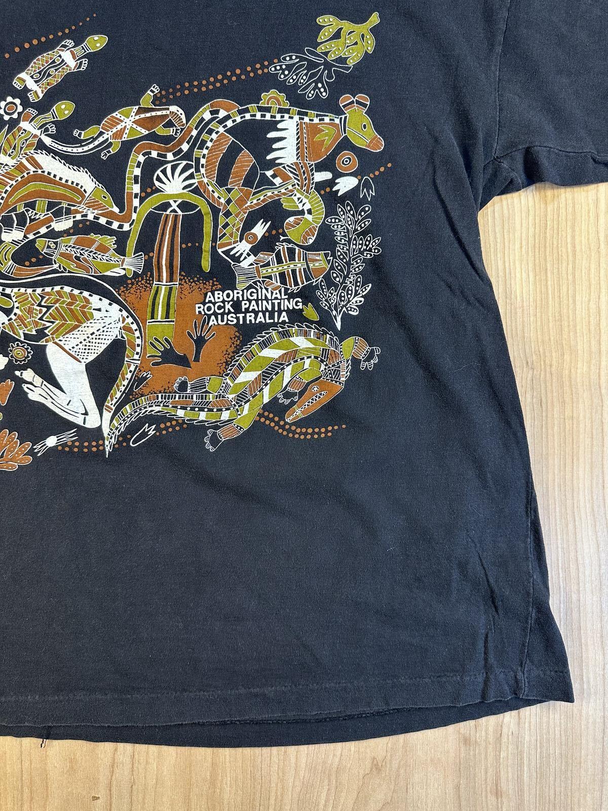 Vintage 80s Aboriginal Rock Painting tshirt Single Stitch australia 100% cotton