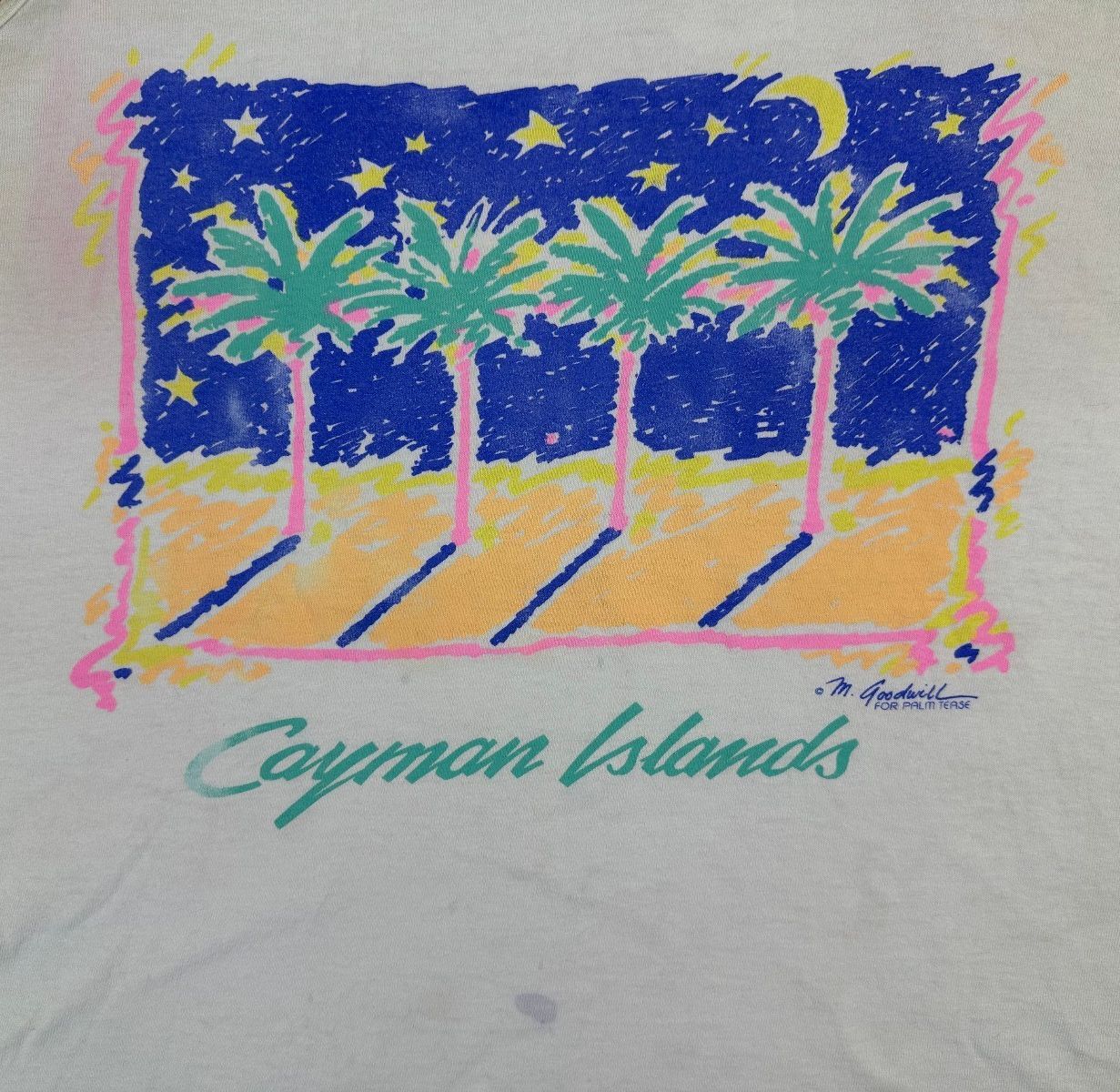 Vintage 80s Cayman Islands tank top Single Stitch xlarge made in usa 100% cotton