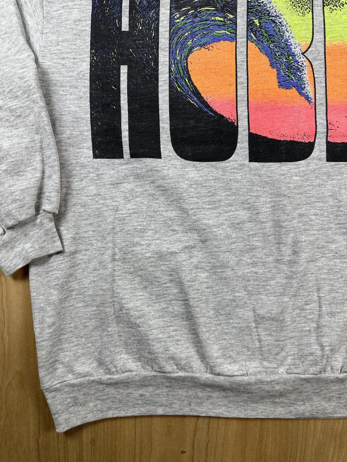 Vintage 90s Hobie Sweatshirt Large heather gray surfer soft faded beach