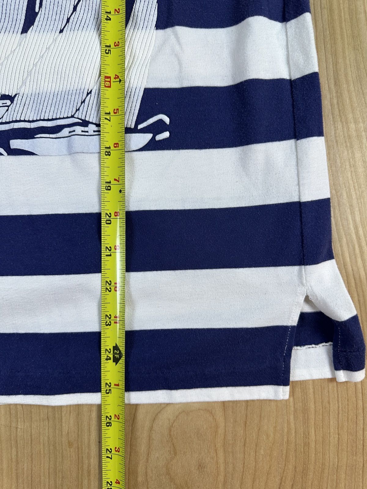 Vintage 80s Westerdam striped knit shirt boxy sailing puffy paint 100% cotton