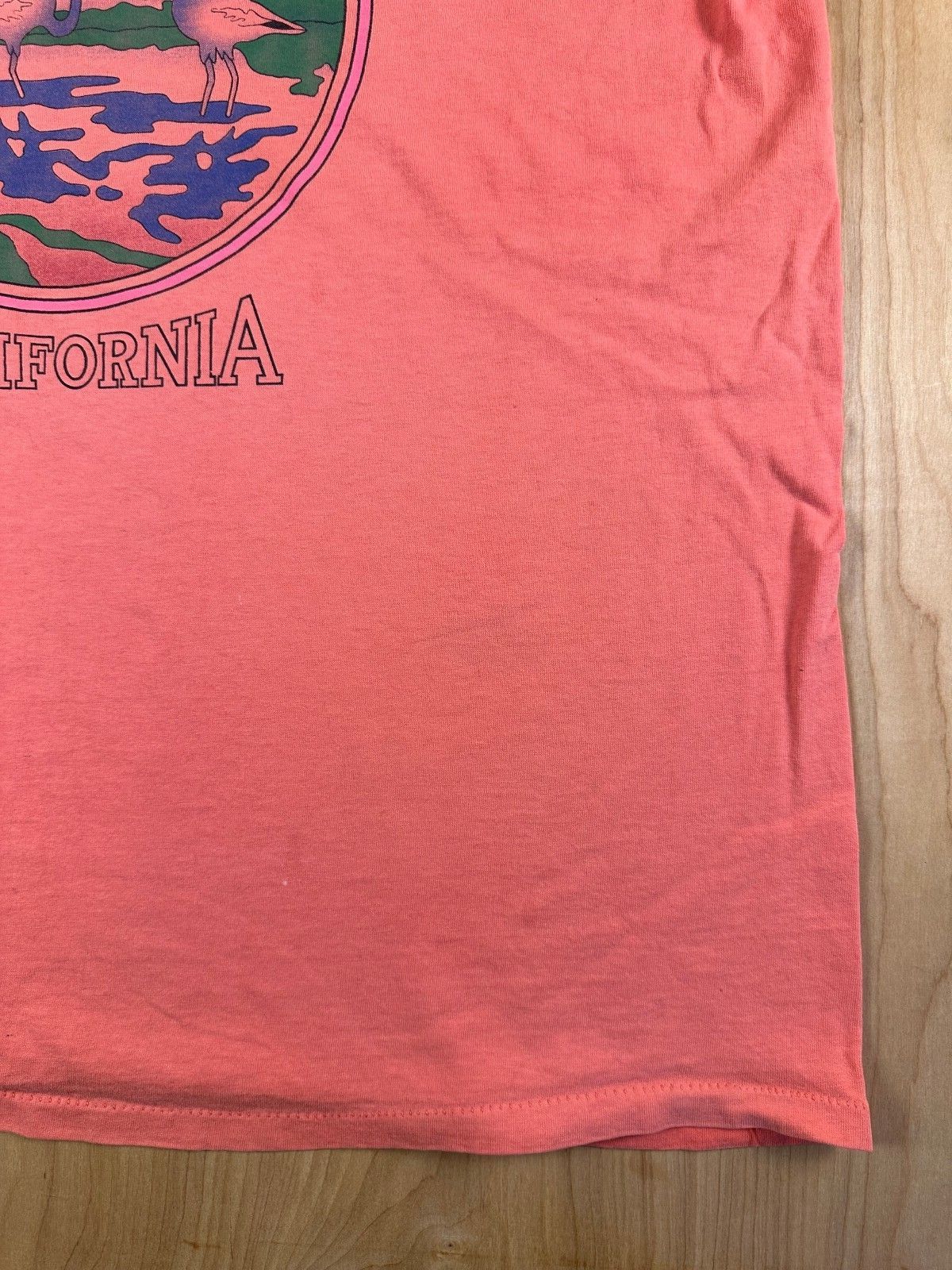 Vintage 80s San Deigo California tshirt Single Stitch xl cotton flamingo faded