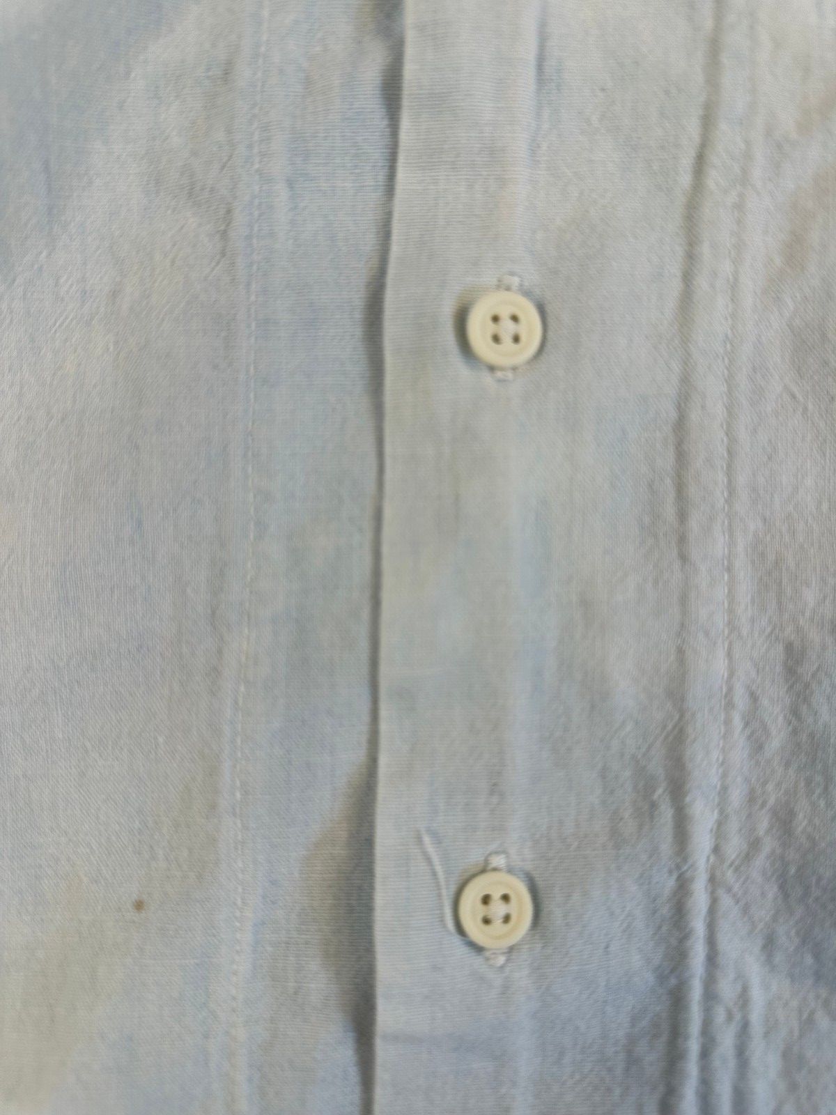 Vintage 90s Ralph Lauren 3/4 sleeve chambray button up shirt 100% cotton light
