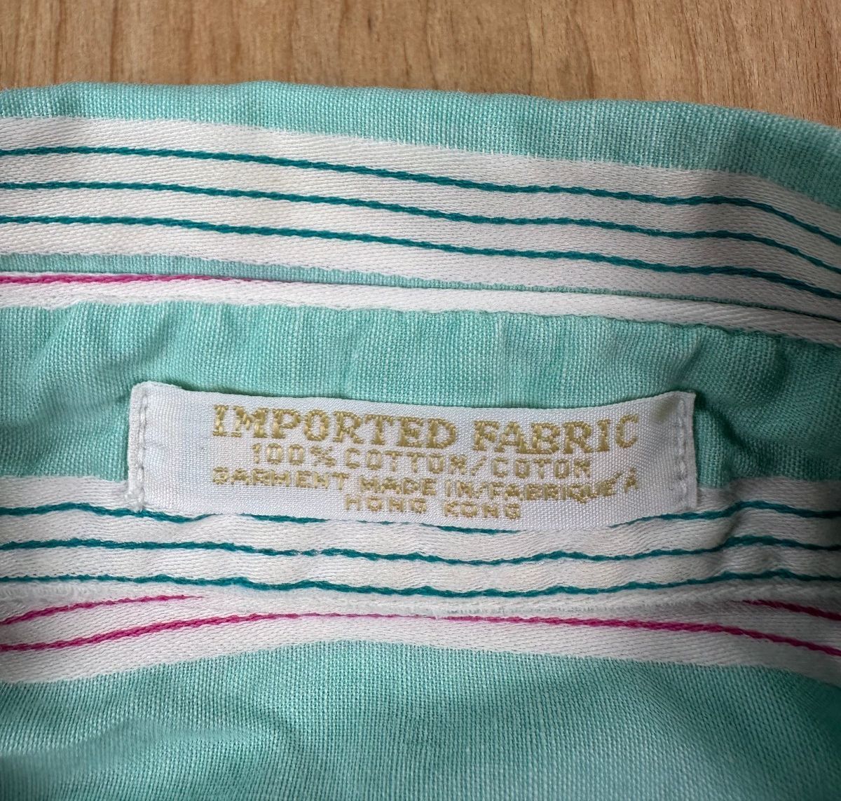 Vintage 80s John Henry button up shirt 100% cotton striped hidden placket preppy