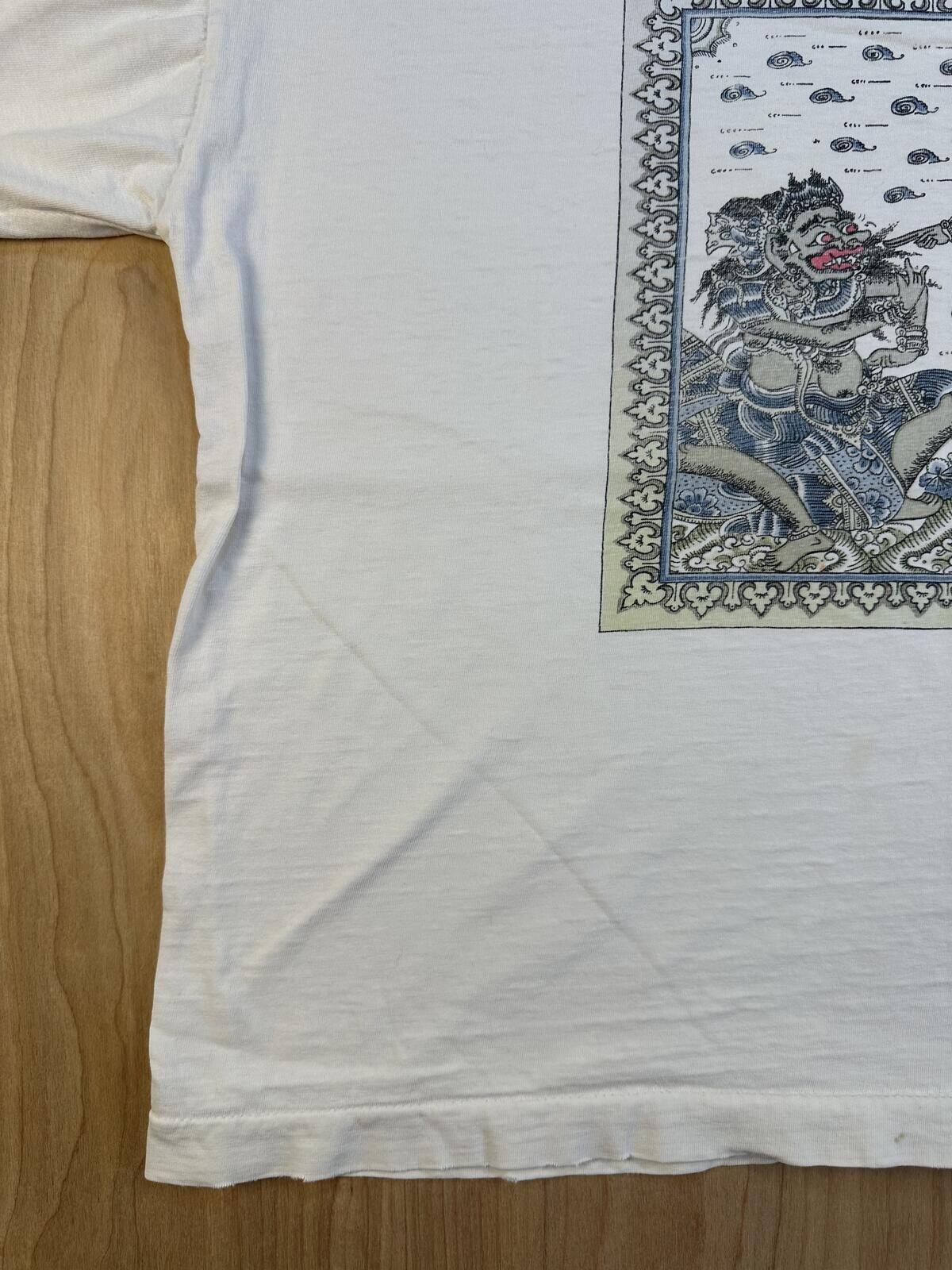 Vintage 90s Bali tshirt single stitch cropped handmade in indonesia cotton large