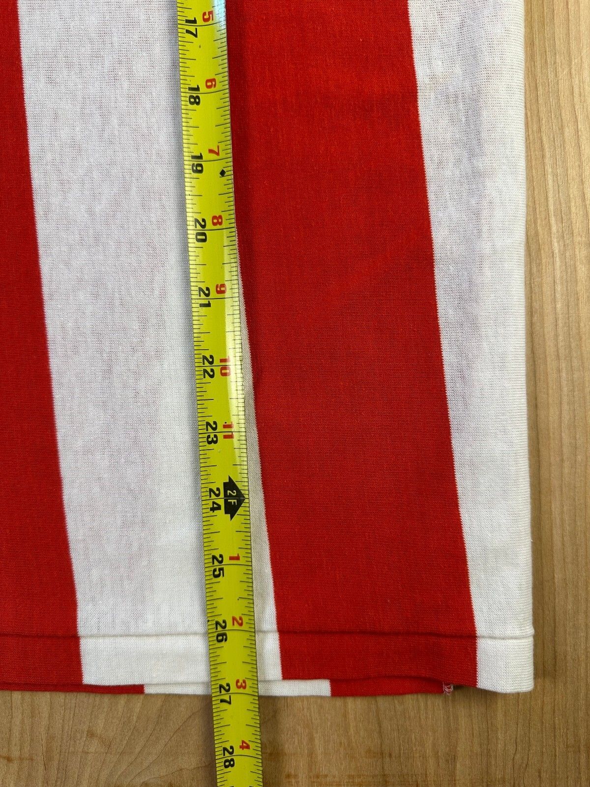 Vintage 80s Print Ons Striped Polo large made in usa broad stripe large athletic