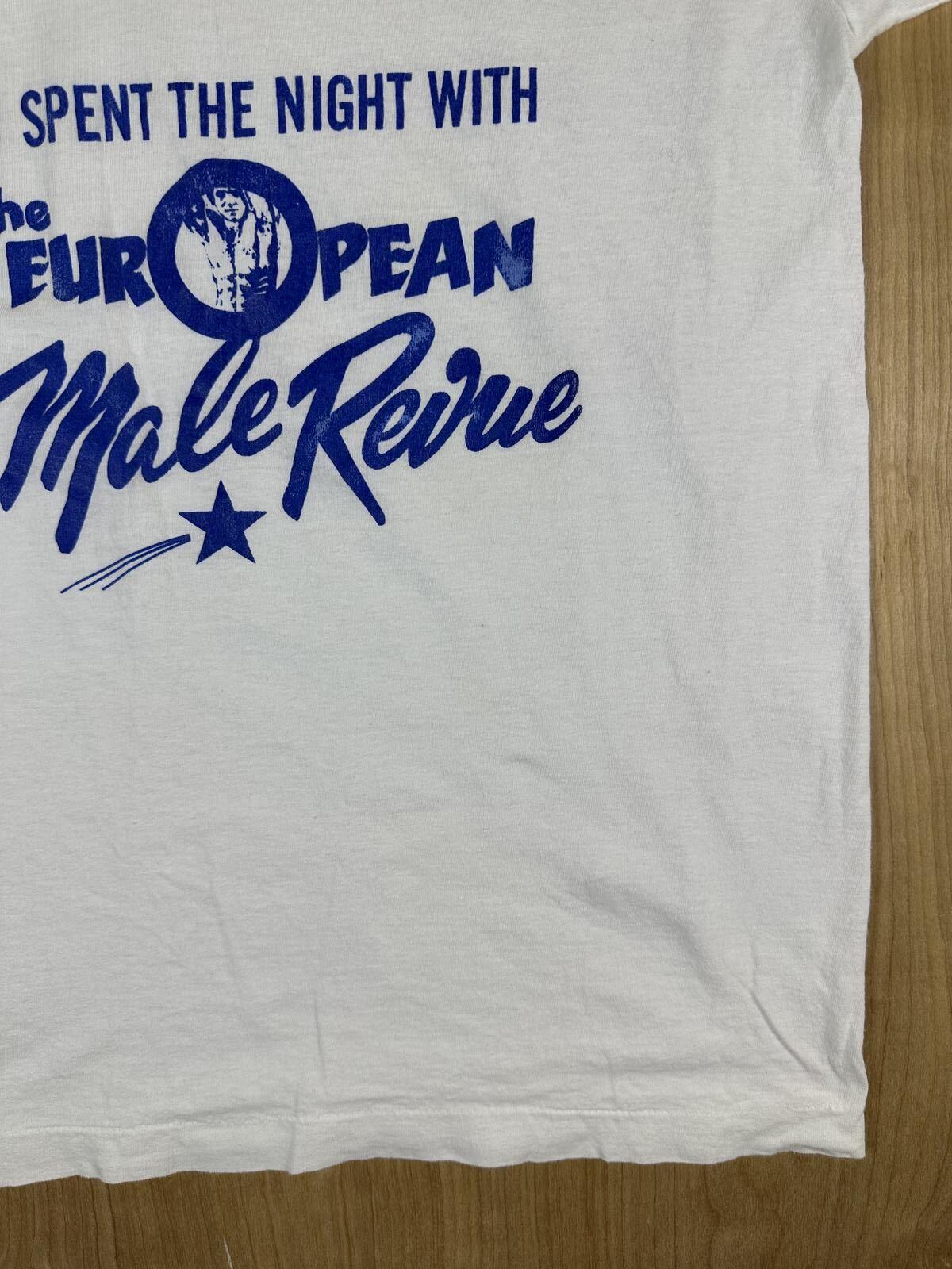 Vintage 80s European Male Revue tshirt Single Stitch Fruit of the Loom cotton