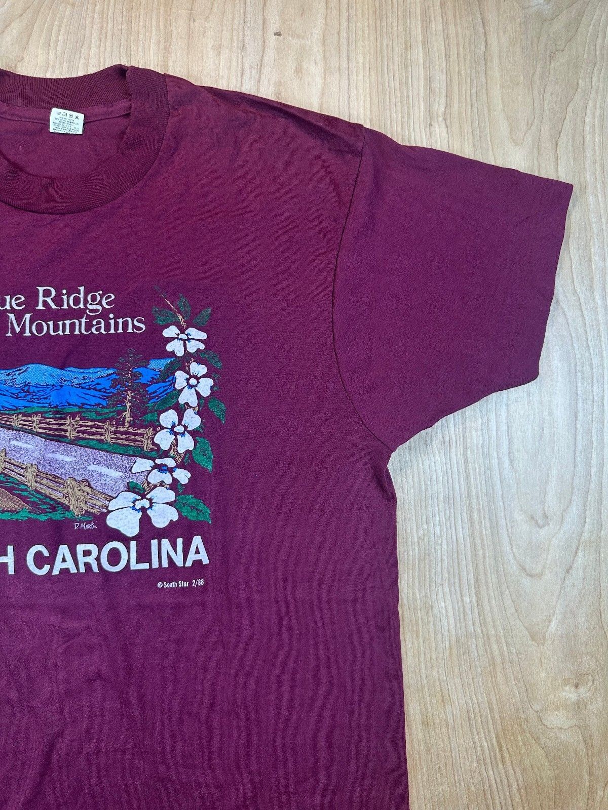 Vintage 80s Blue Ridge Mountains N Carolina tshirt single stitch screen stars