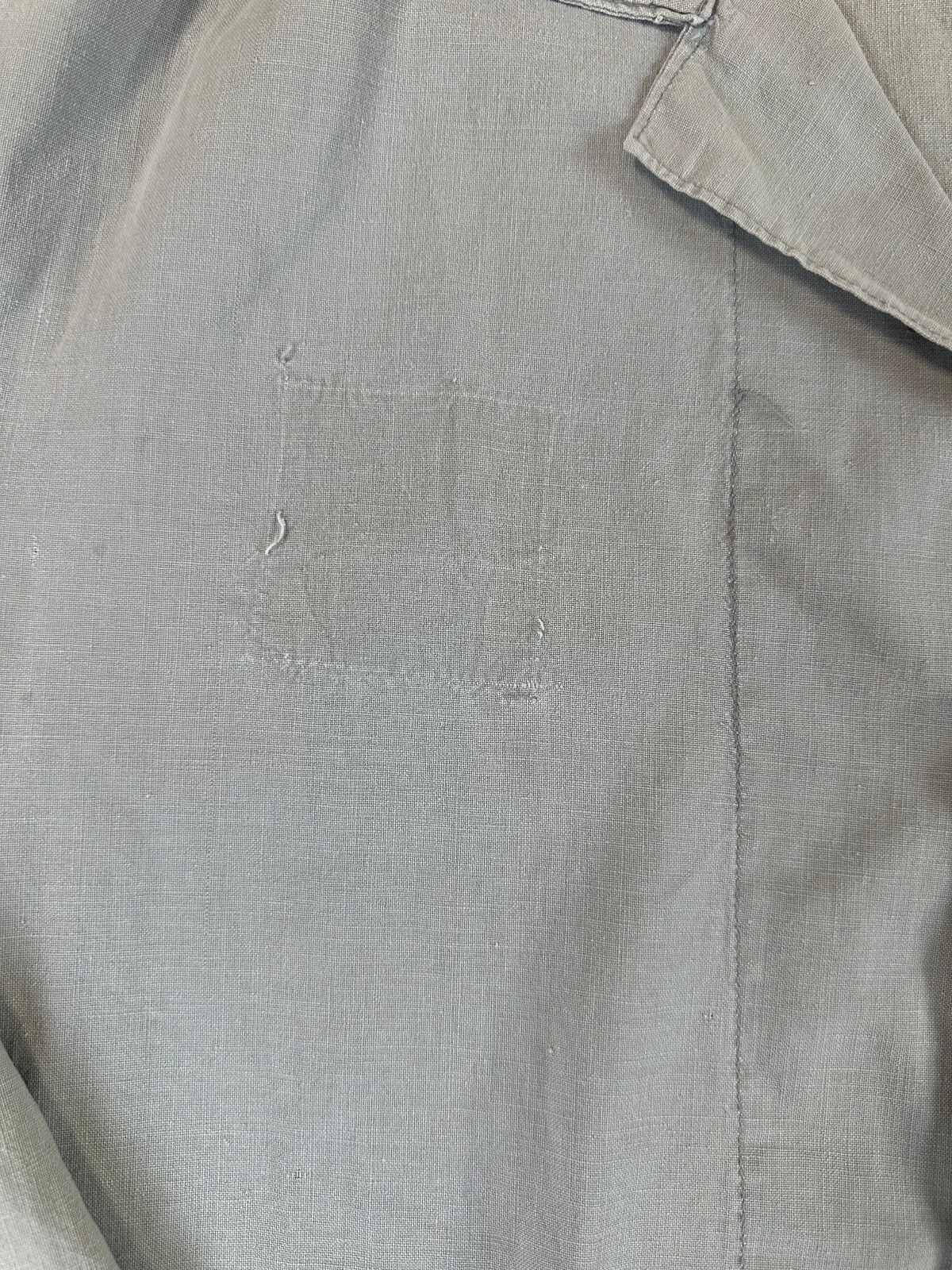 Vintage 70s Chore Jacket large cotton gray workwear shirt jacket barn coat
