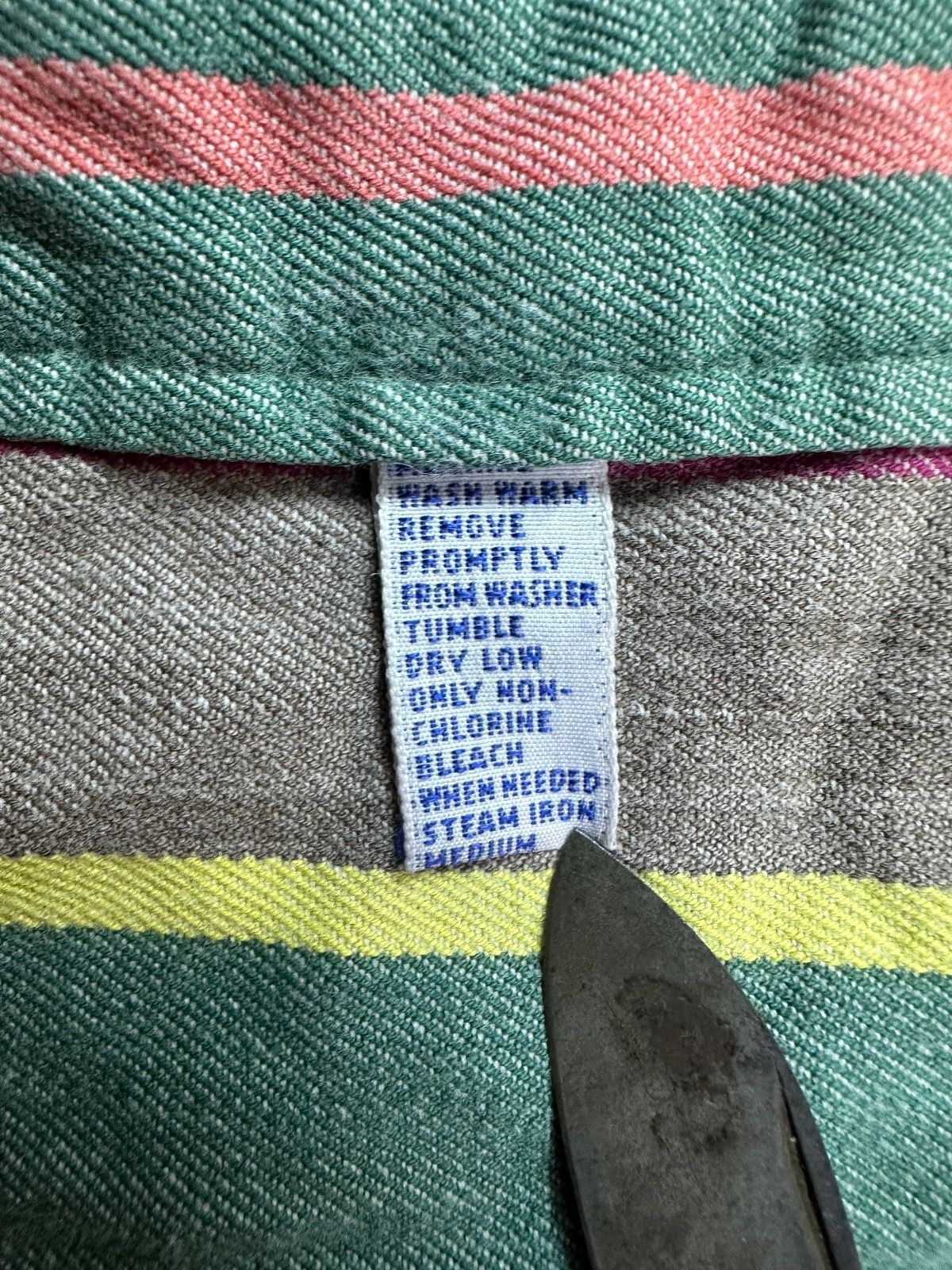 Vintage 90s Ralph Lauren button up shirt xlarge multistripe 100% cotton preppy