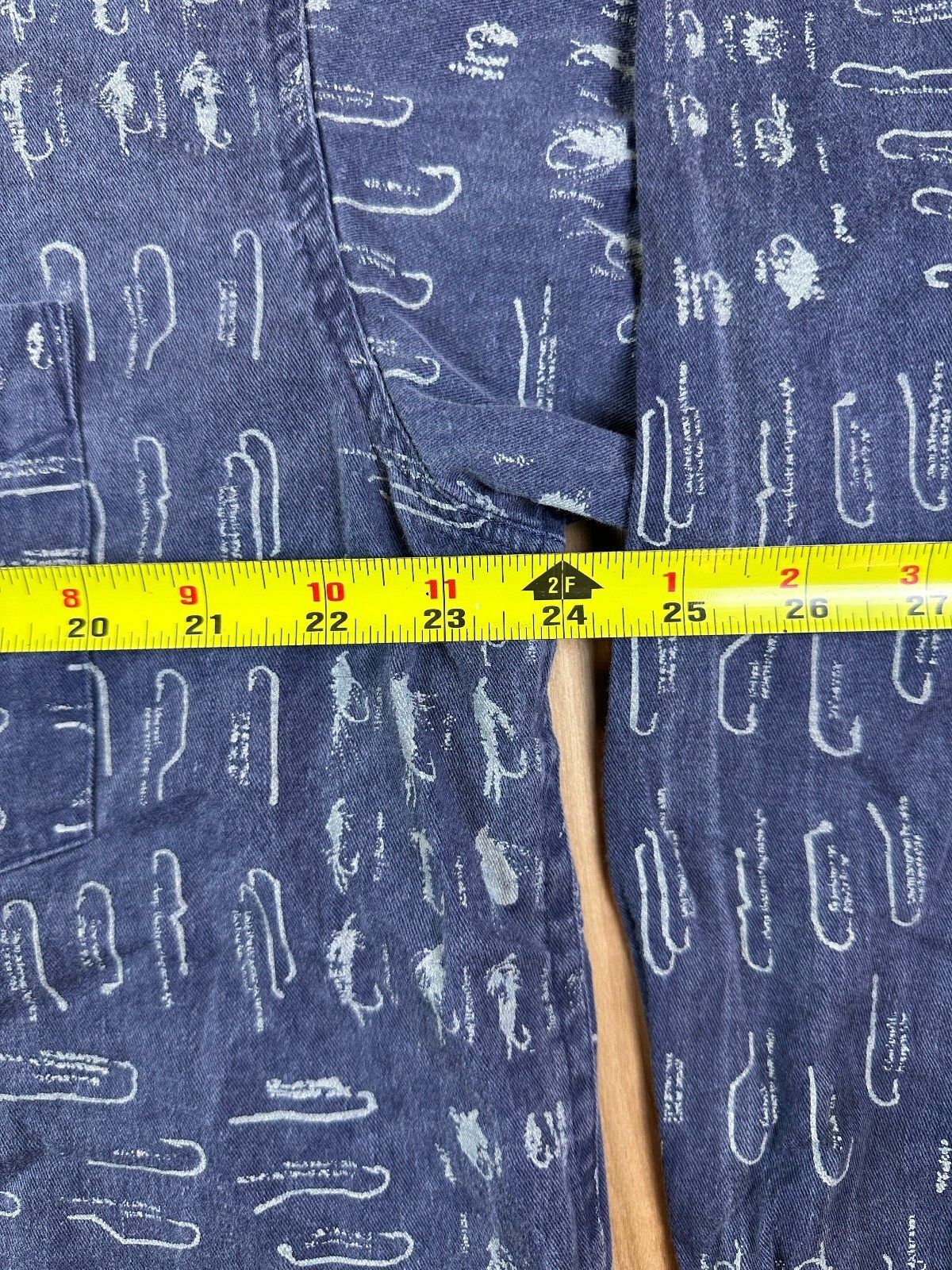 Vintage 90s Natural Stuff Fishing Lure button up large 100% cotton made in india