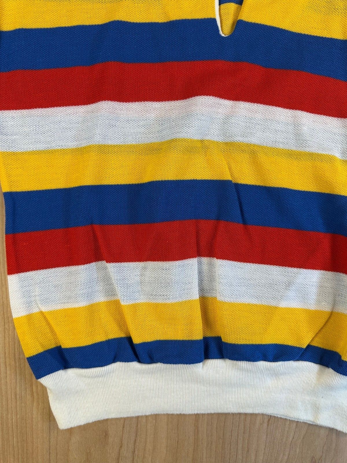 Vintage 60s Mister Marty of California knit blouse striped small slit neckline