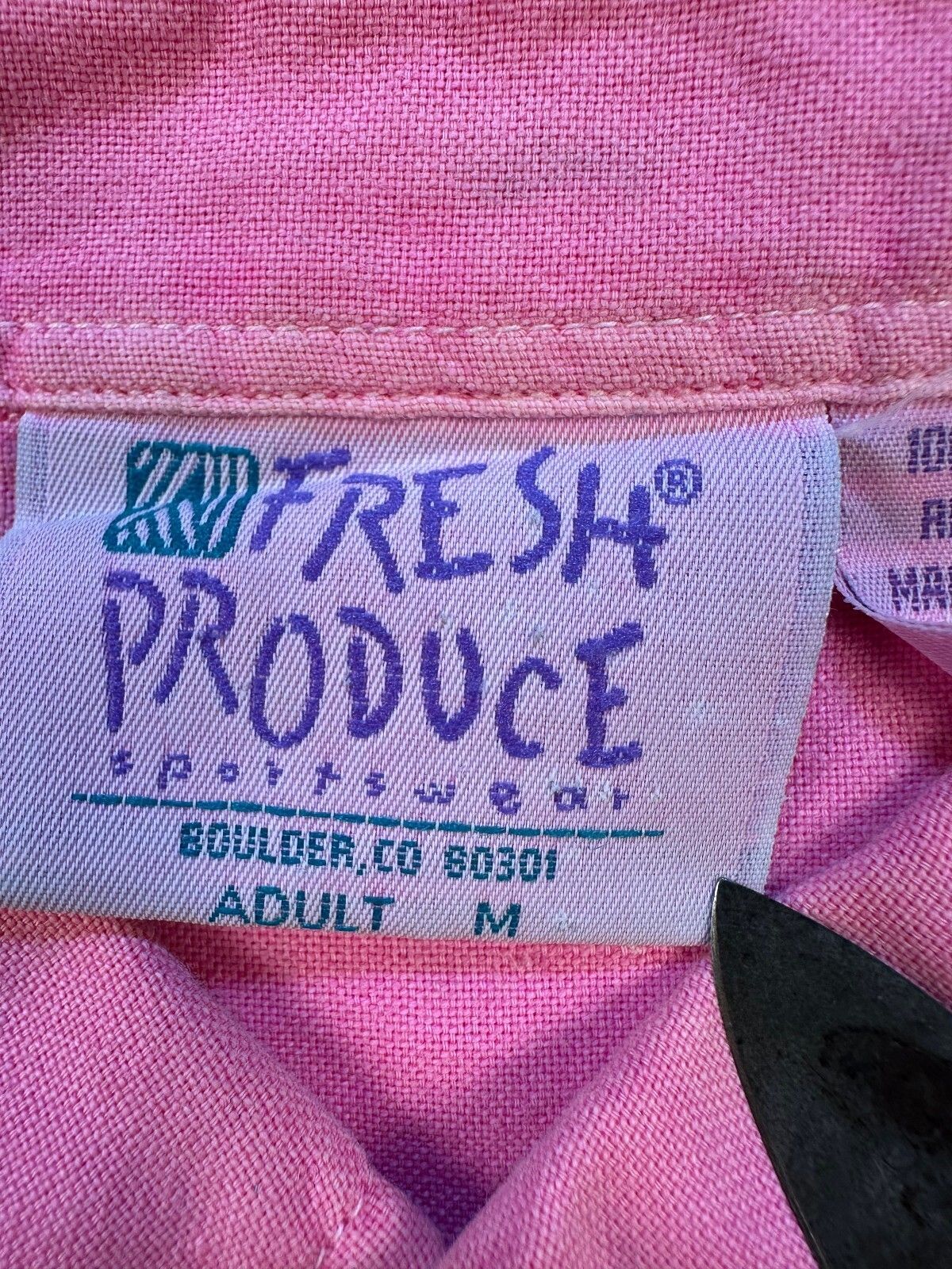 Vintage 80s Fresh Produce Sportswear button up shirt 100% cotton lightweight