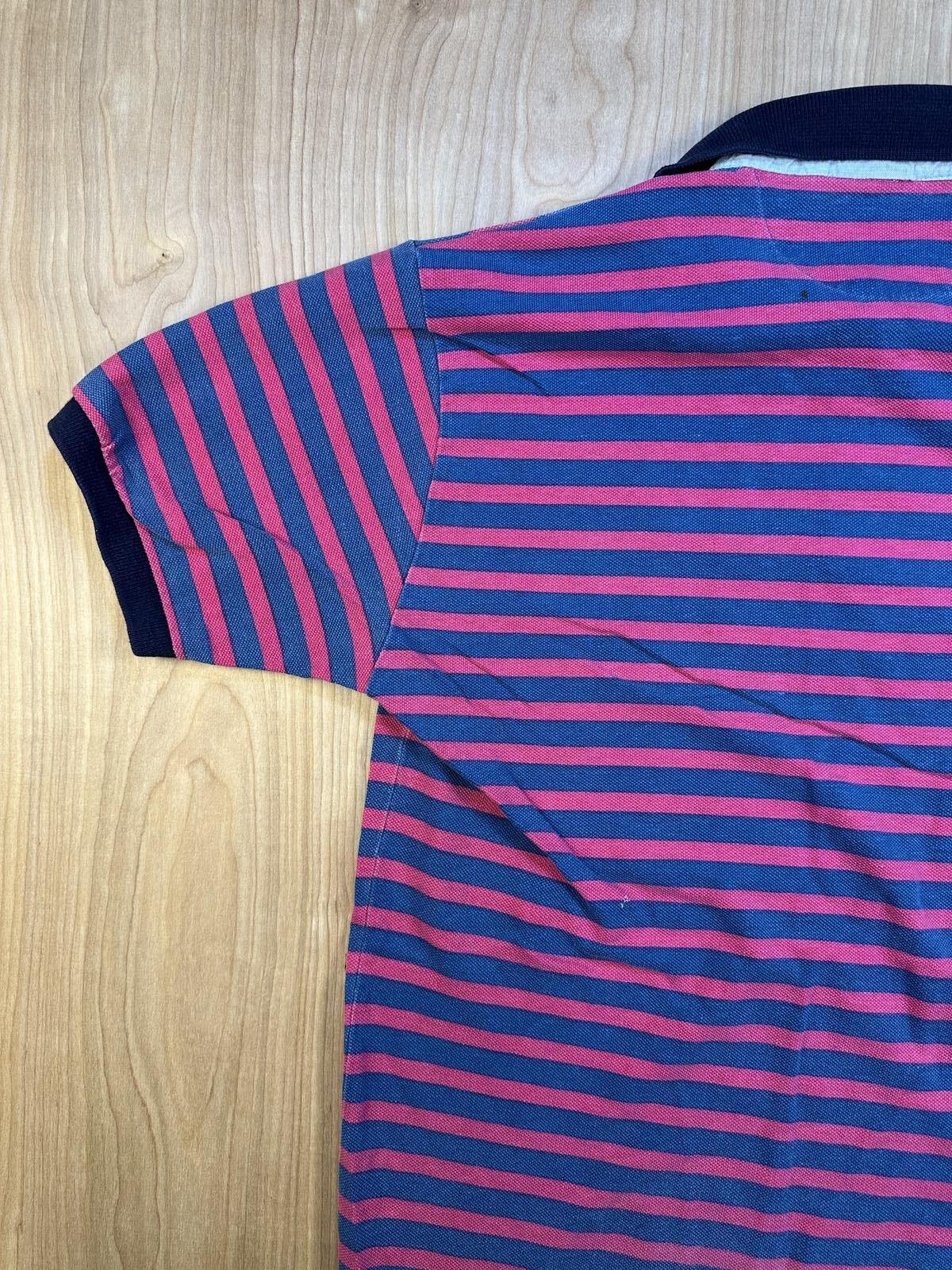 Vintage 90s L.L. Bean Casco Bay polo striped country club preppy blue pink