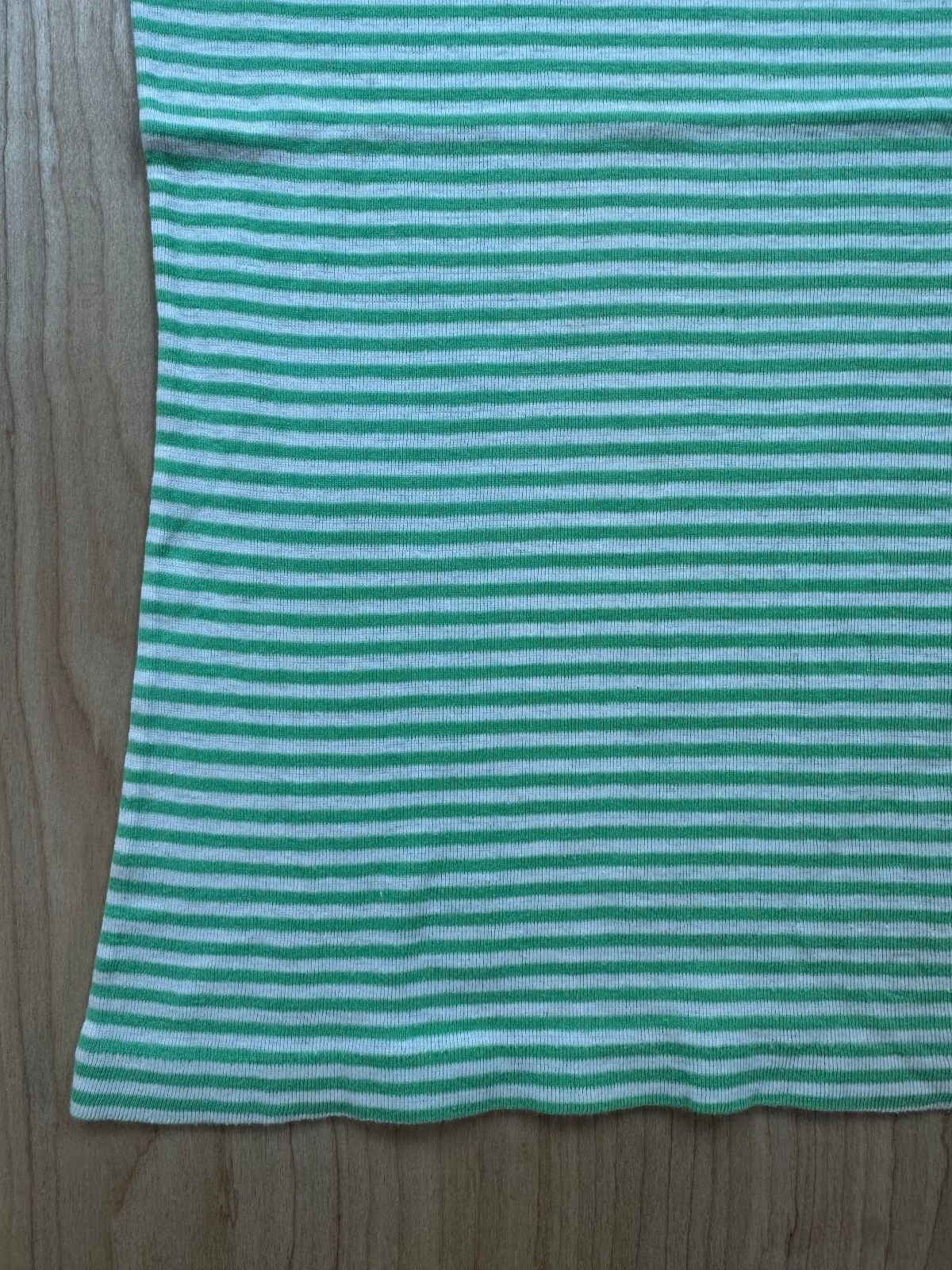 Vintage 70s Knit Pickers Striped Ribbed Knit top sm contrast binding cap sleeve