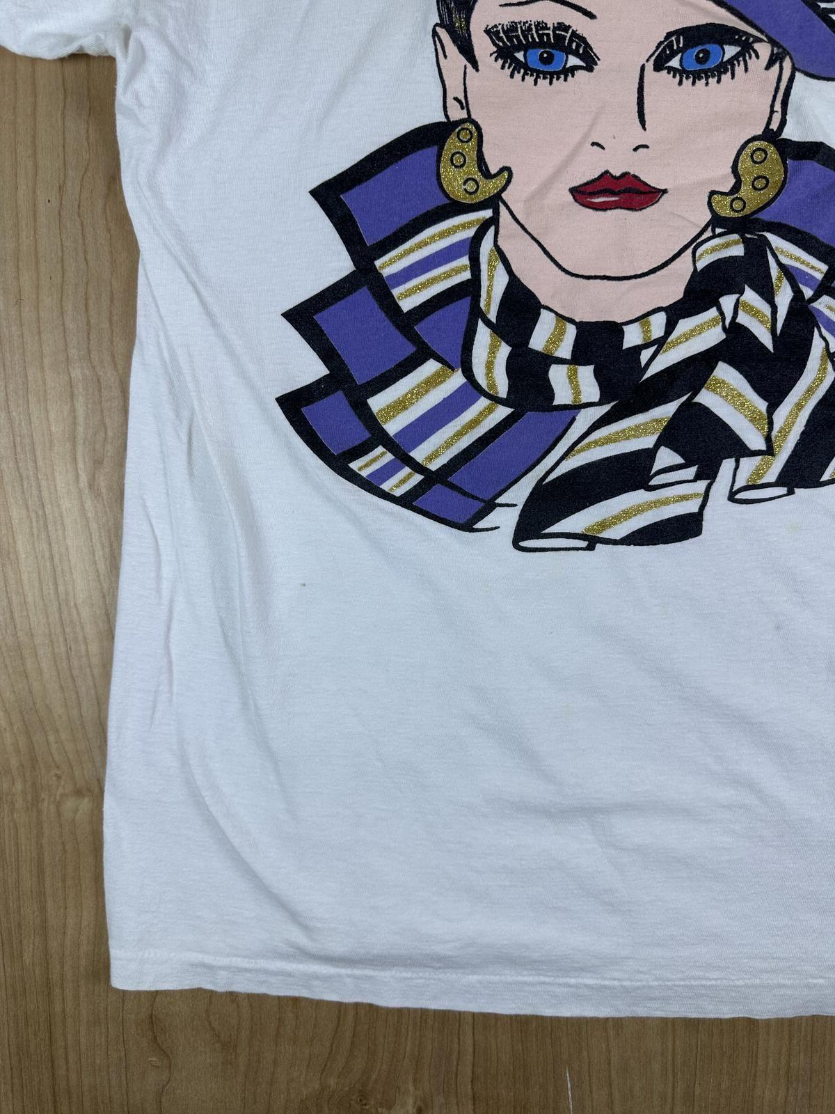 Vintage 80s Pop Art sketch tshirt Single Stitch cotton glamour large