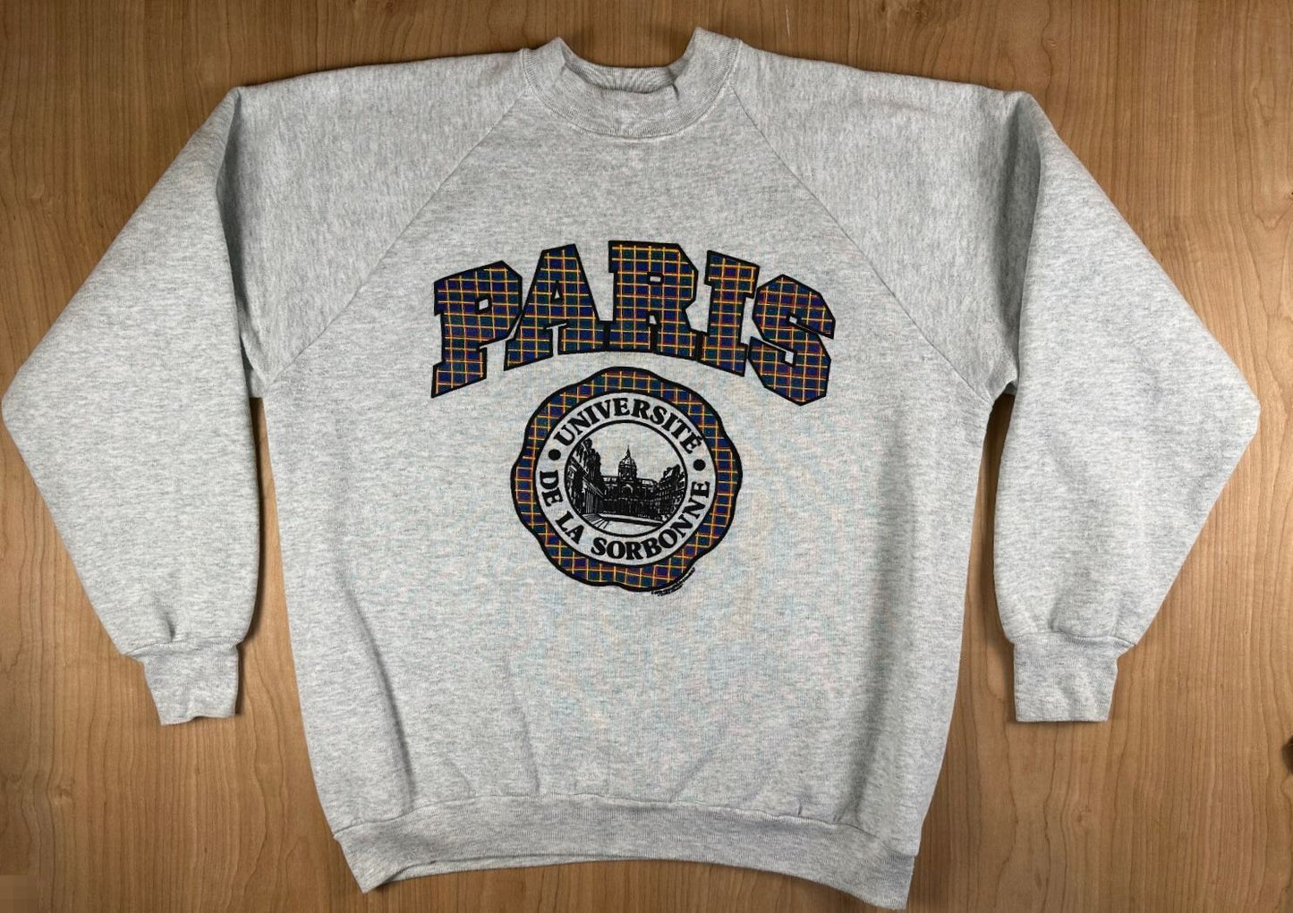 Vintage 90s Universite De La Sorbonne Paris Sweatshirt fruit of the loom xlarge