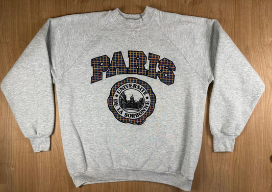 Vintage 90s Universite De La Sorbonne Paris Sweatshirt fruit of the loom xlarge