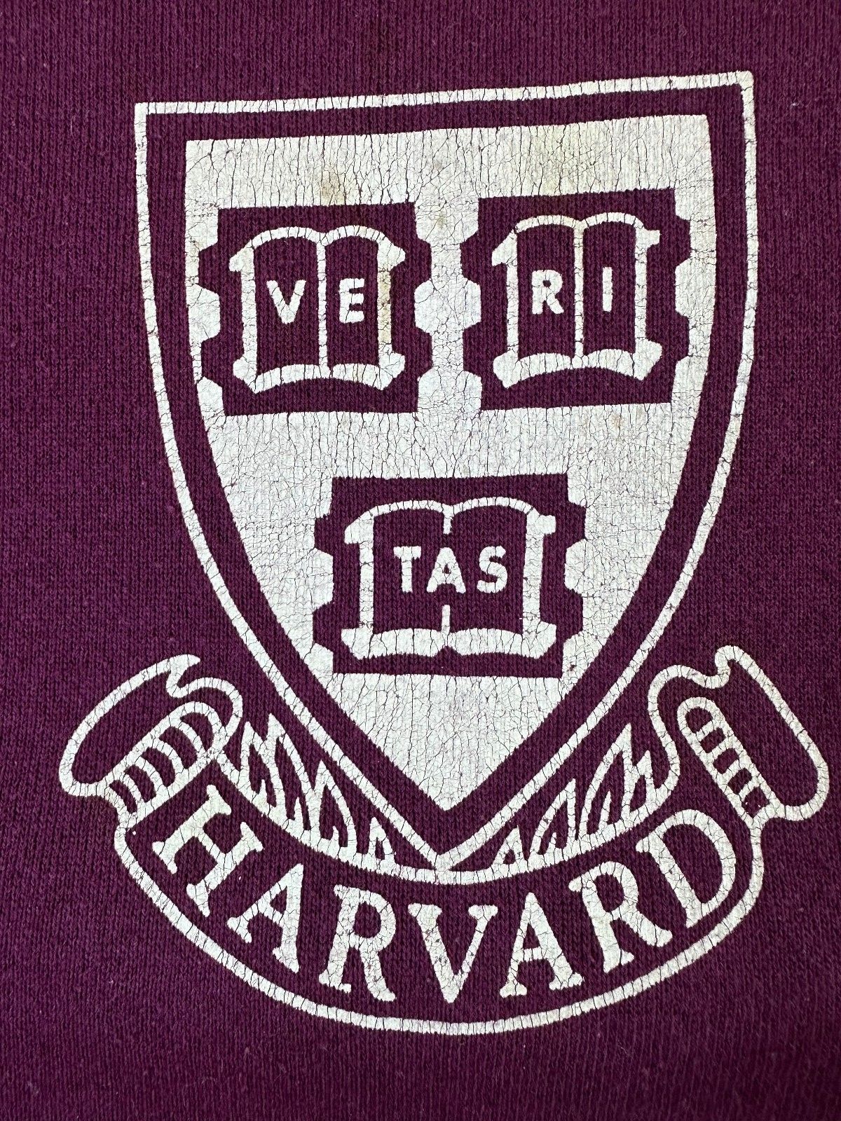Vintage 80s Harvard Sweatshirt burgundy maroon large soft raglan college