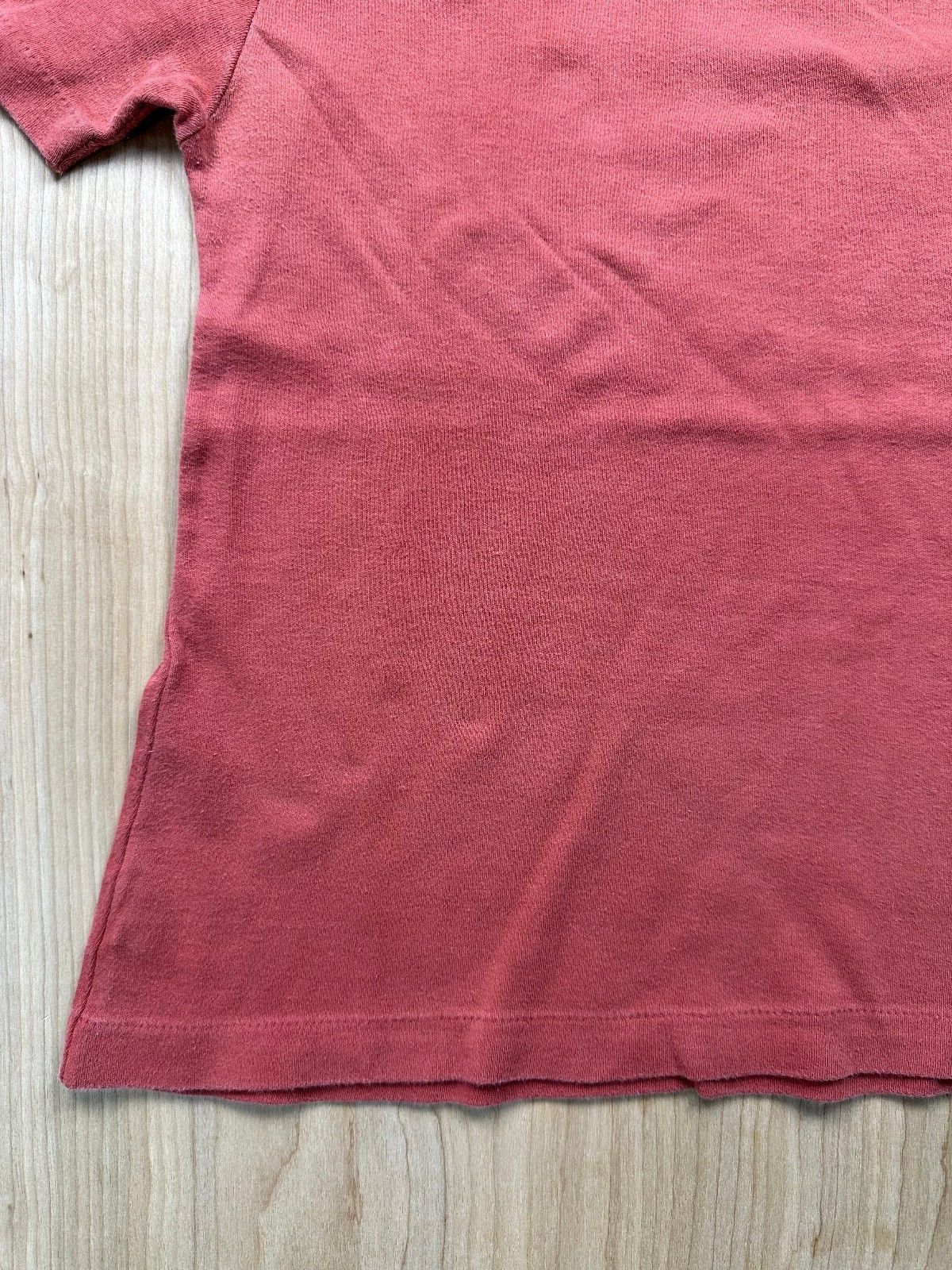 Vintage 80s Jones knit top medium crewneck baby t short sleeve dusty rose basic