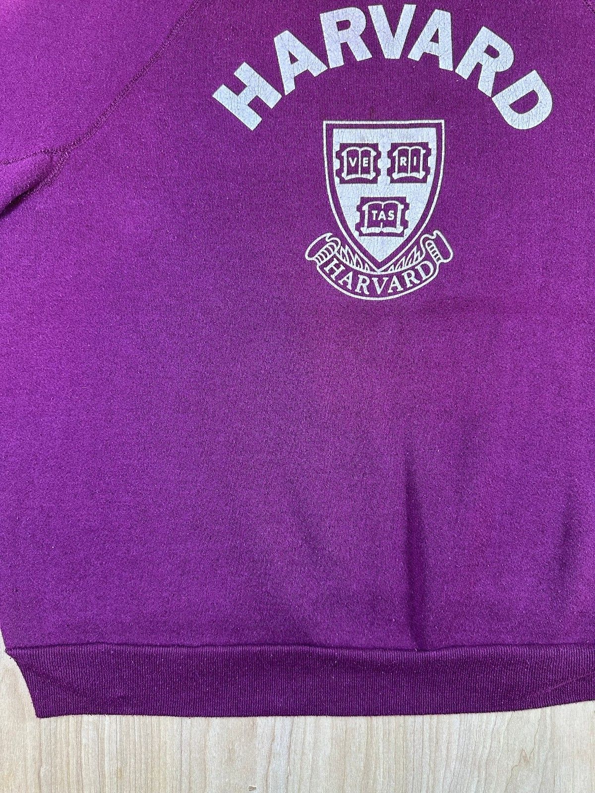Vintage 80s Harvard Sweatshirt burgundy maroon large soft raglan college