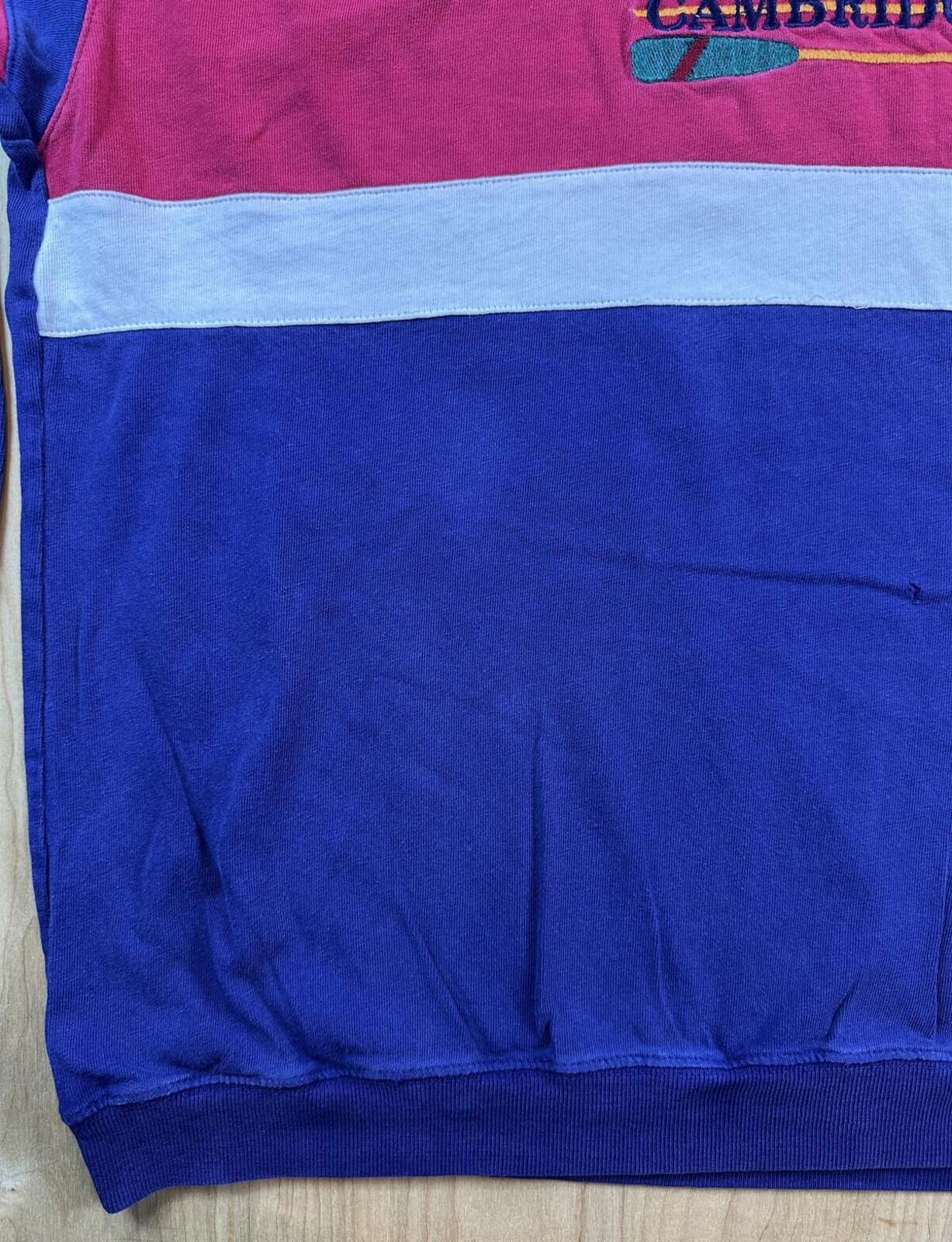 Vintage 90s Cambridge Classics Hoodie sweatshirt large 100% cotton sporty rowing