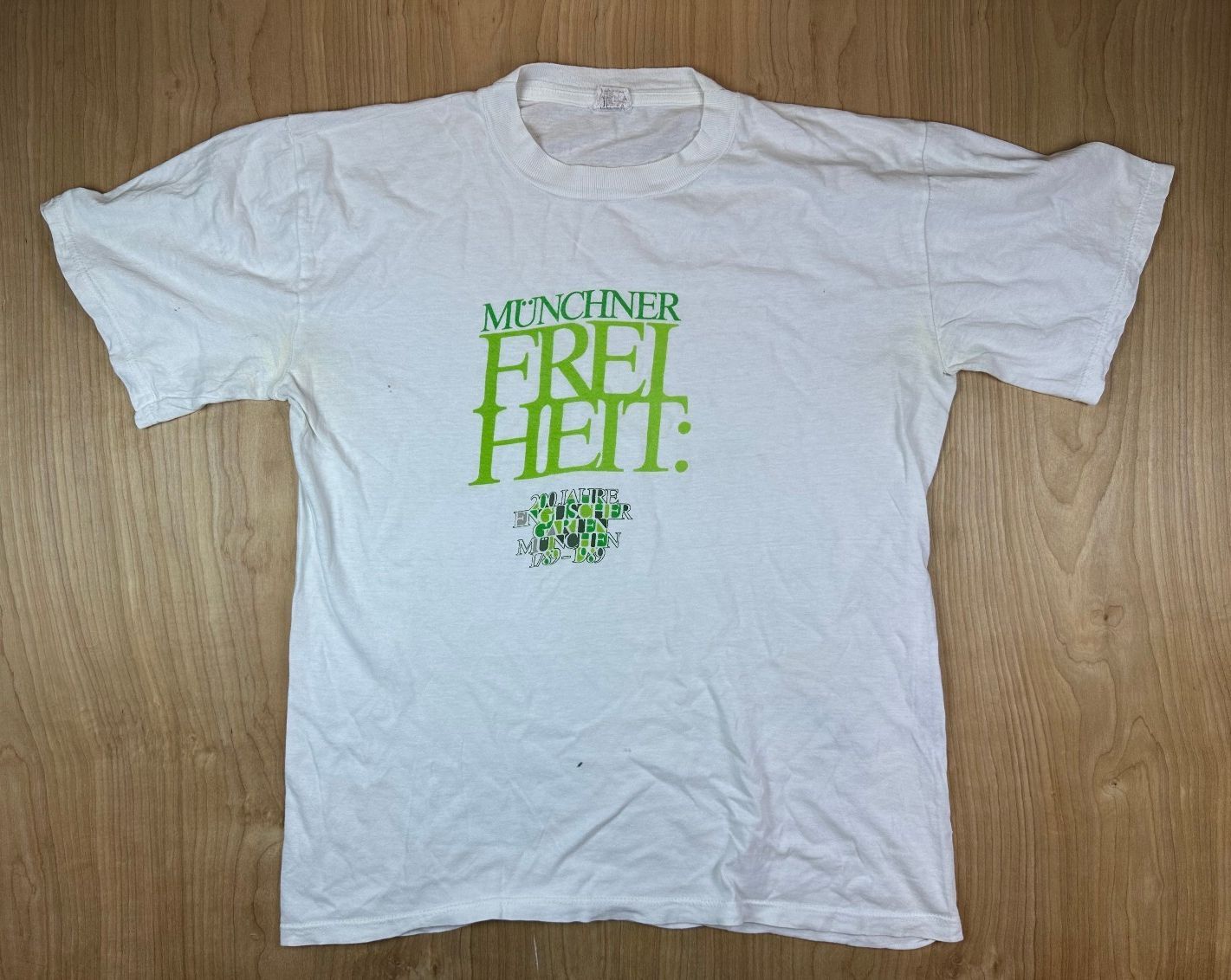 Vintage 80s Munchner Freiheit tshirt Englischer Garten Munchen Germany garden
