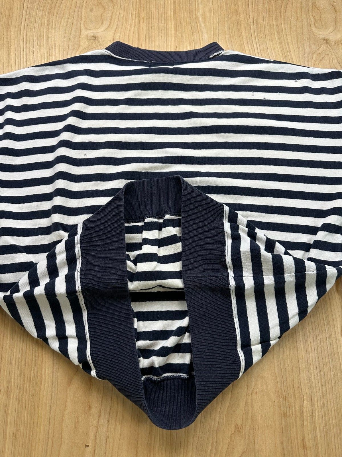 Vintage 80s Regatta Sport Striped knit sweater cotton shredded preppy sailor