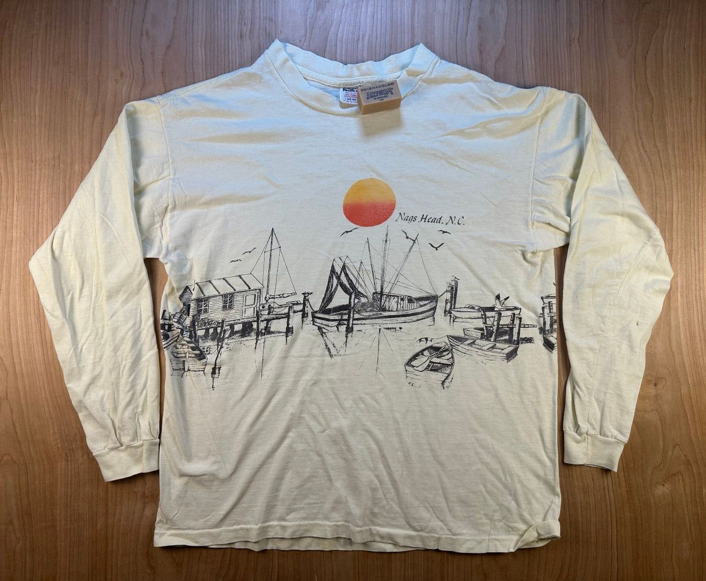 Vintage 80s Nags Head N.C. long sleeve tshirt Single Stitch collegiate pacific