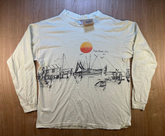 Vintage 80s Nags Head N.C. long sleeve tshirt Single Stitch collegiate pacific