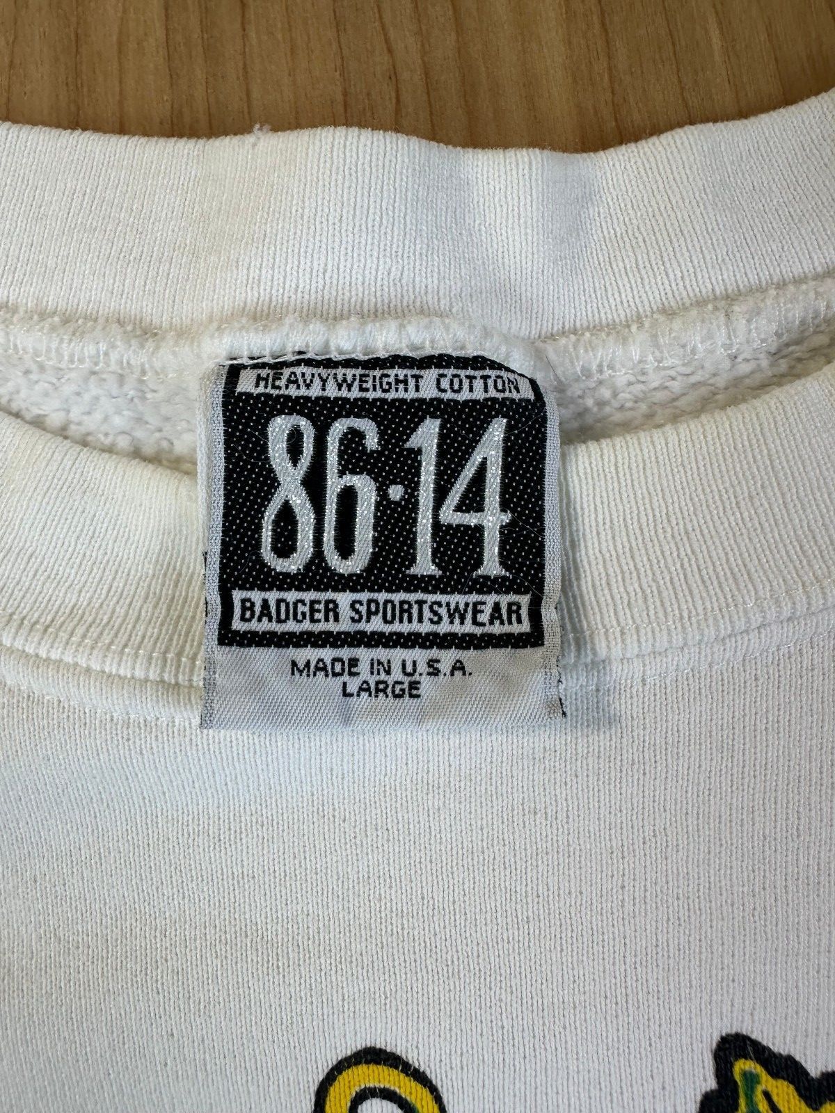 Vintage 90s Badger Sportwear Heavyweight Sweatshirt Vitale Ristorante Roma italy