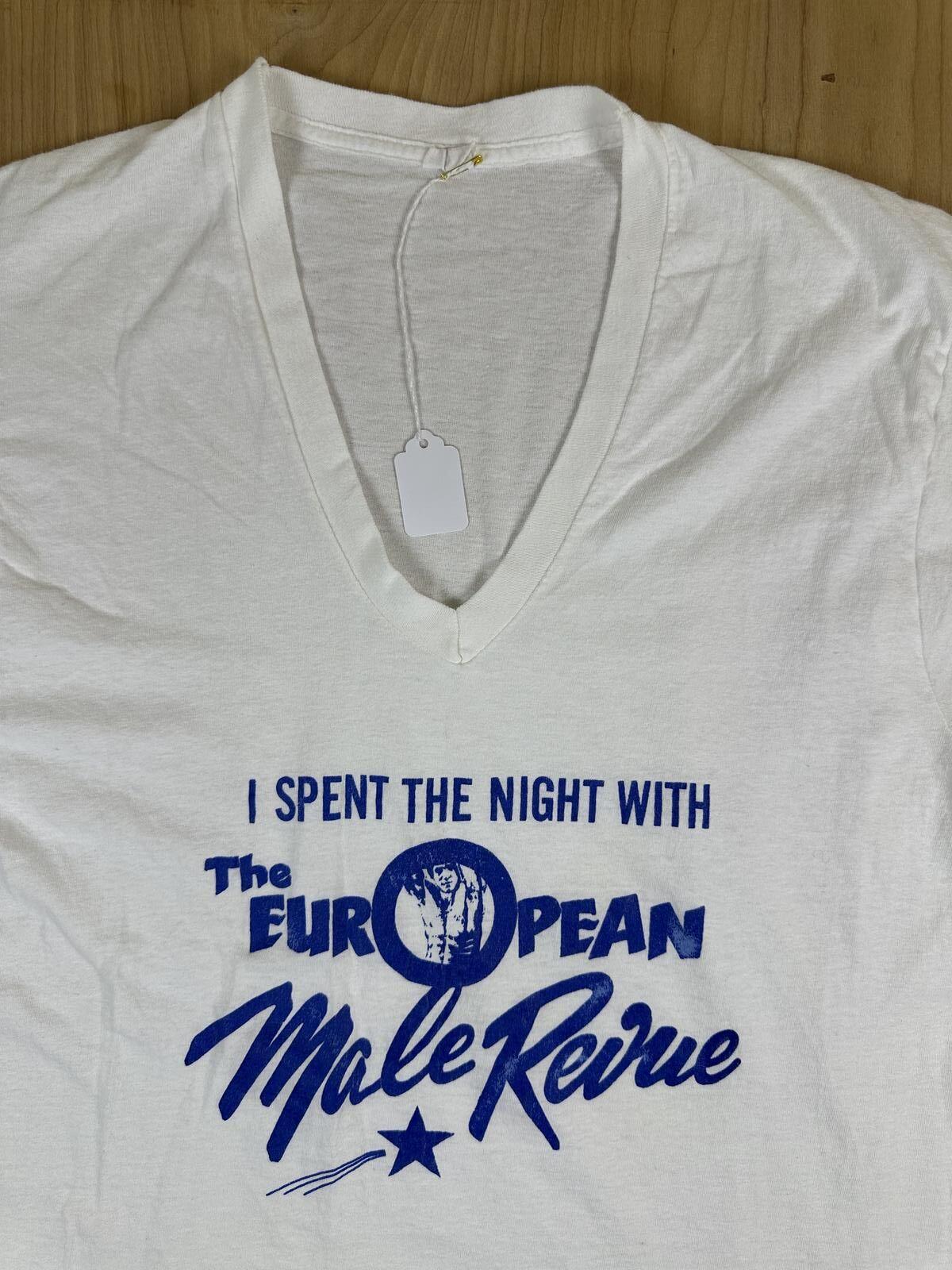 Vintage 80s European Male Revue tshirt Single Stitch Fruit of the Loom cotton