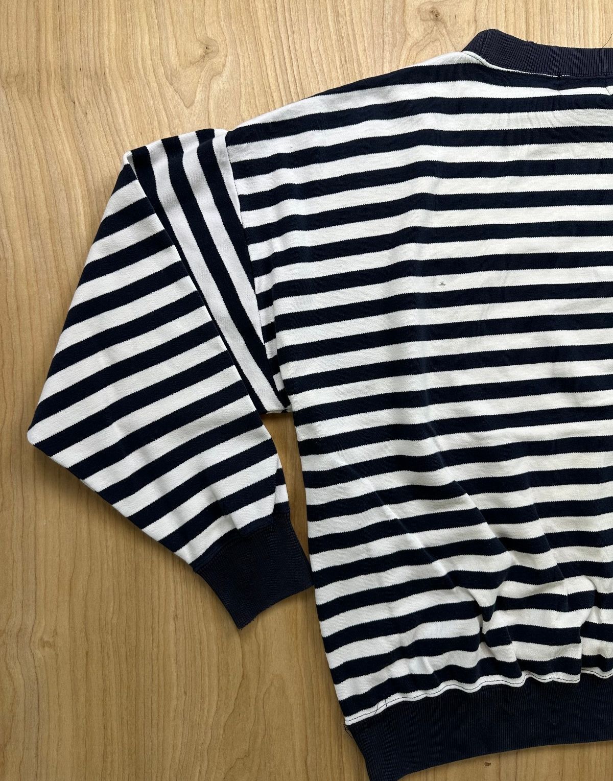 Vintage 80s Regatta Sport Striped knit sweater cotton shredded preppy sailor