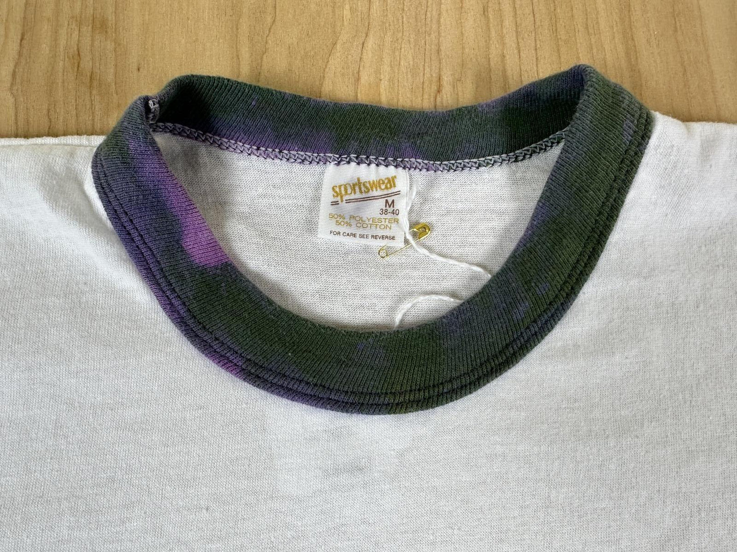 Vintage 80s Green Turtle Club RInger Tshirt single stitch usa bahamas medium