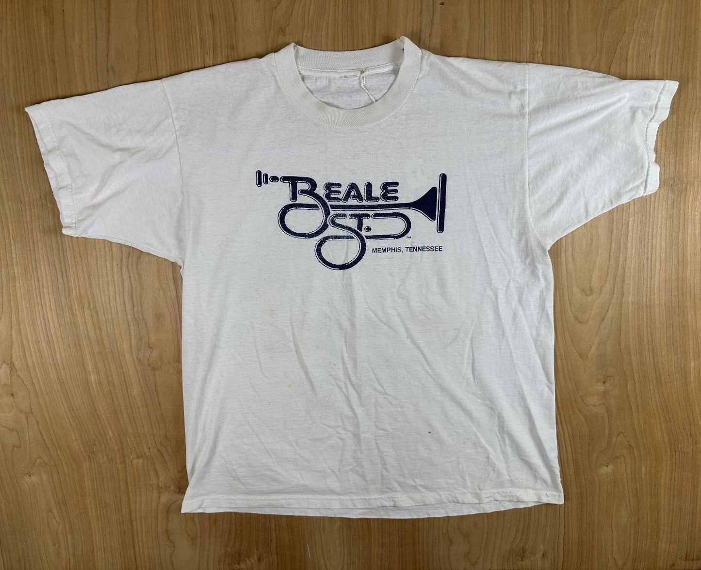 Vintage 90s Beale St. Memphis Tennessee tshirt blues music medium cotton