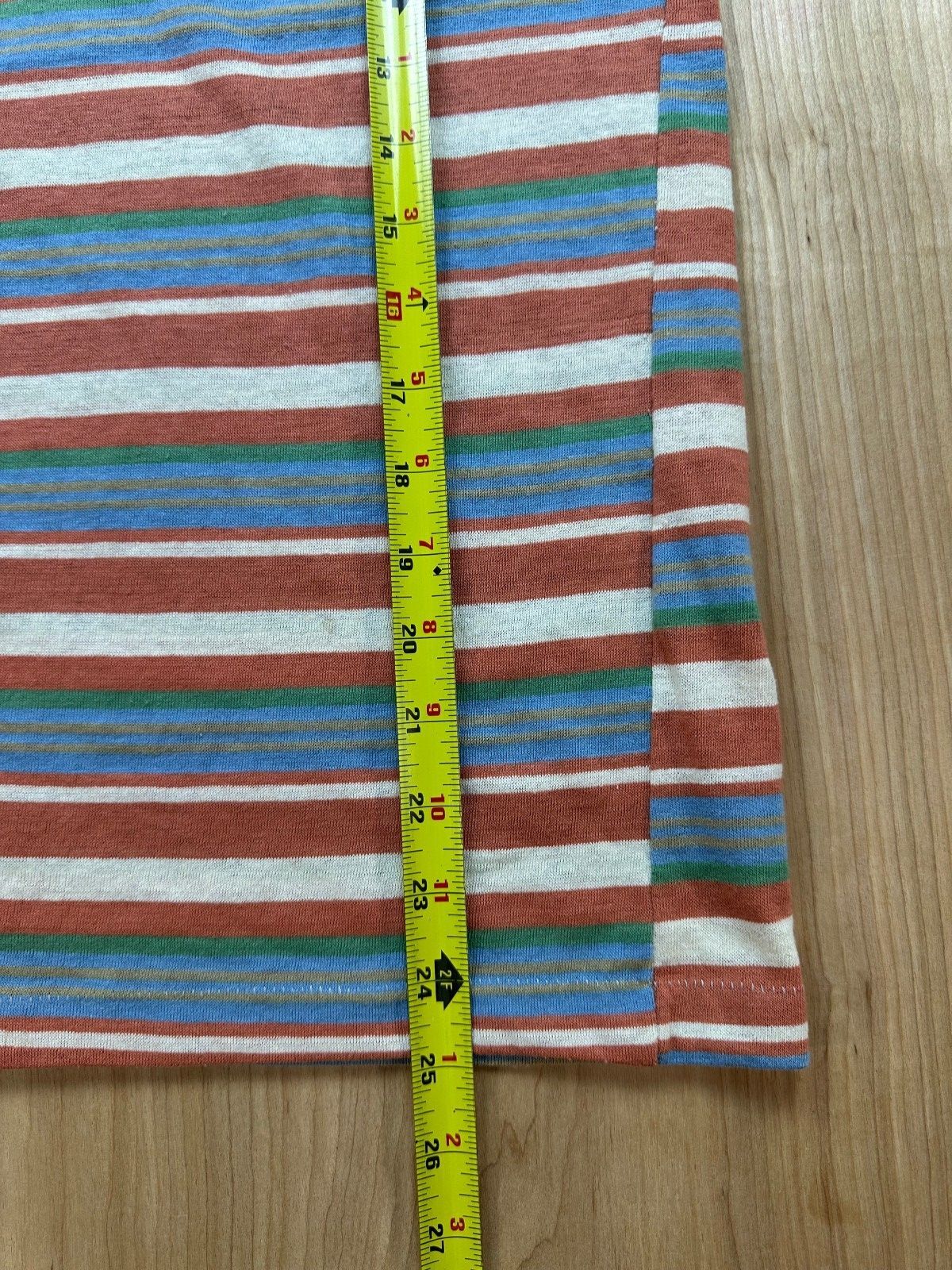 Vintage 70s Psssst Striped knit top Single Stitch Ribbed henley contrast binding