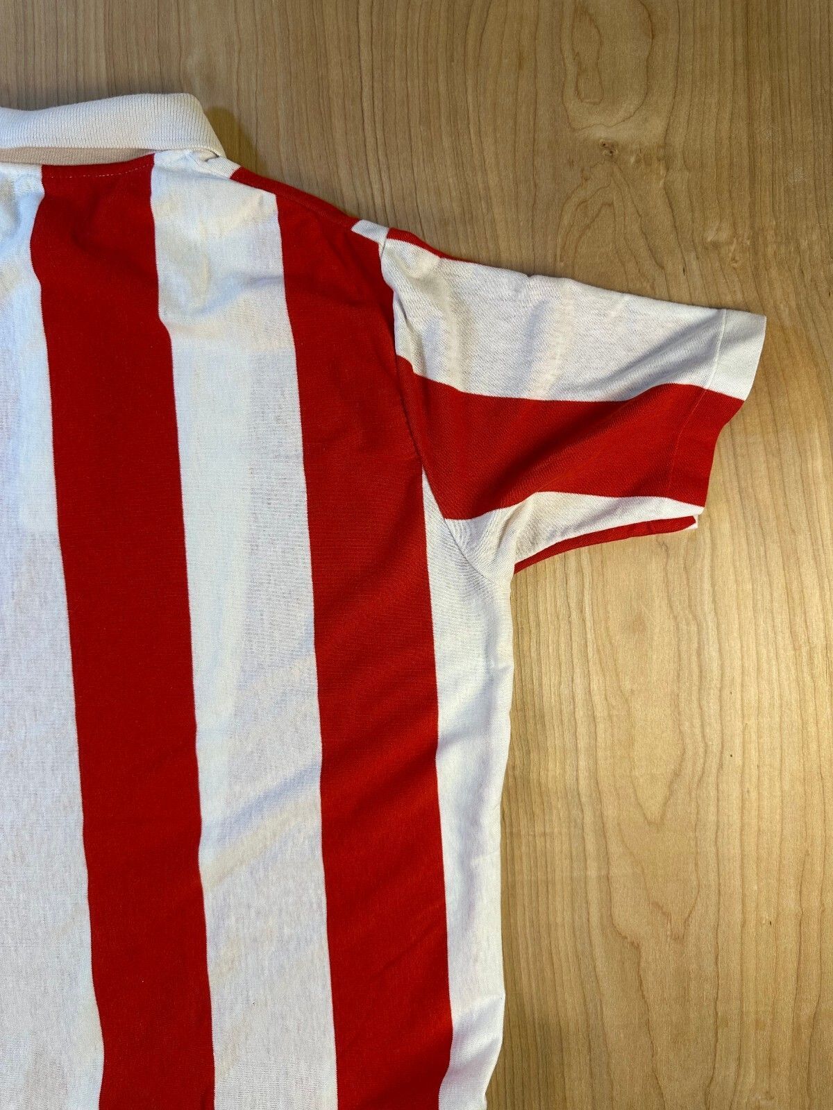 Vintage 80s Print Ons Striped Polo large made in usa broad stripe large athletic