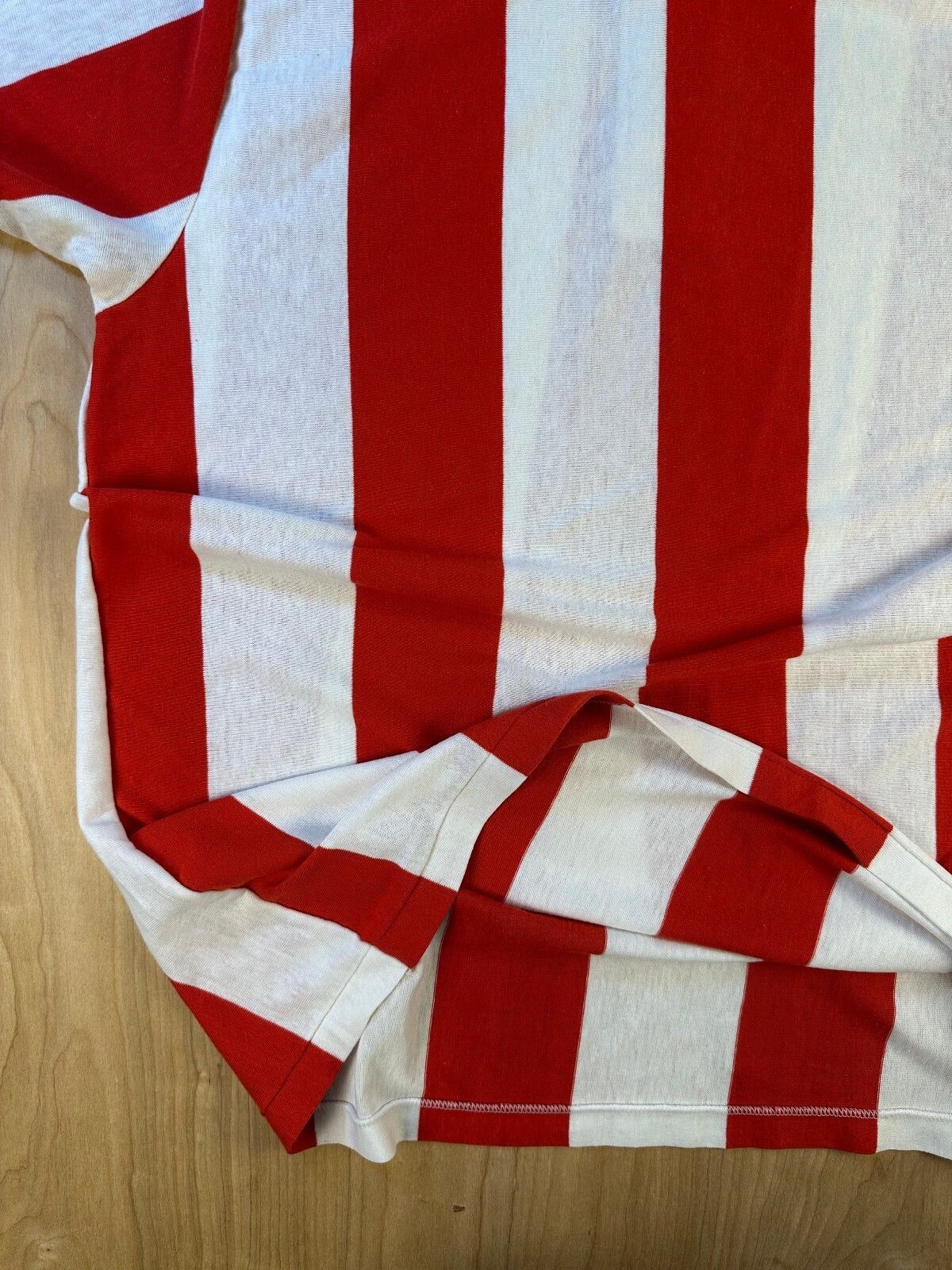 Vintage 80s Print Ons Striped Polo large made in usa broad stripe large athletic