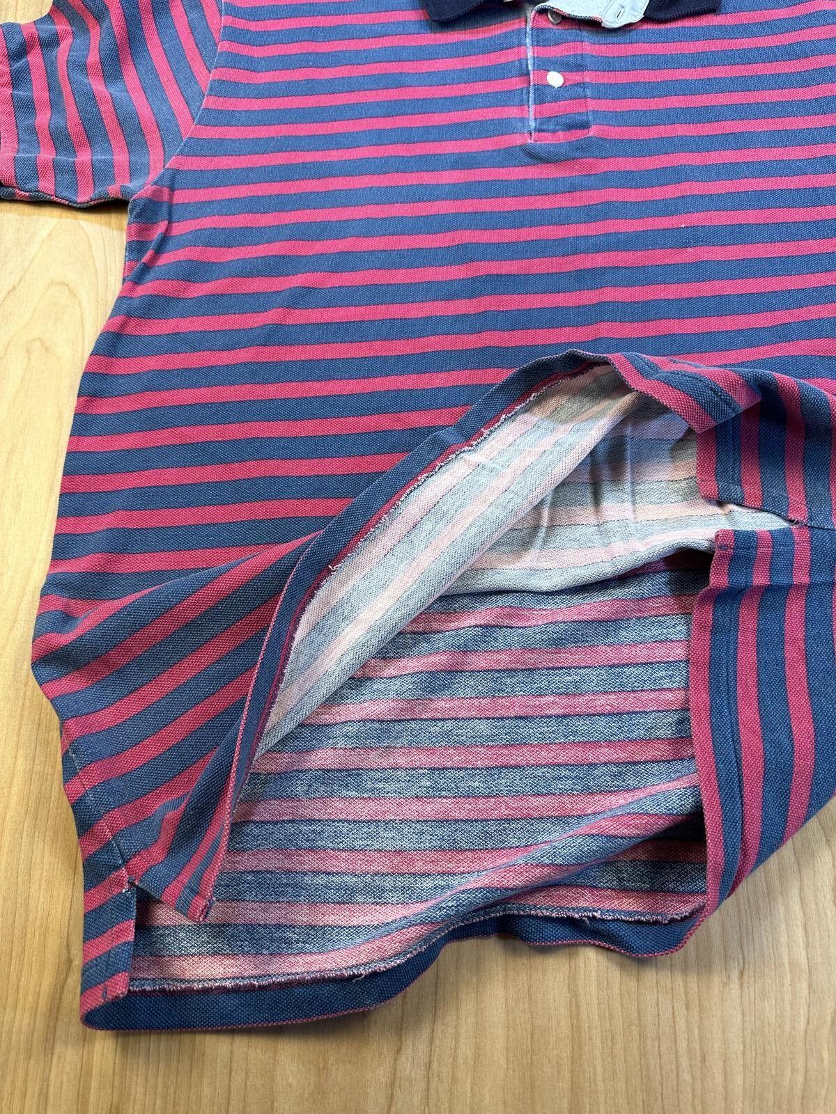 Vintage 90s L.L. Bean Casco Bay polo striped country club preppy blue pink