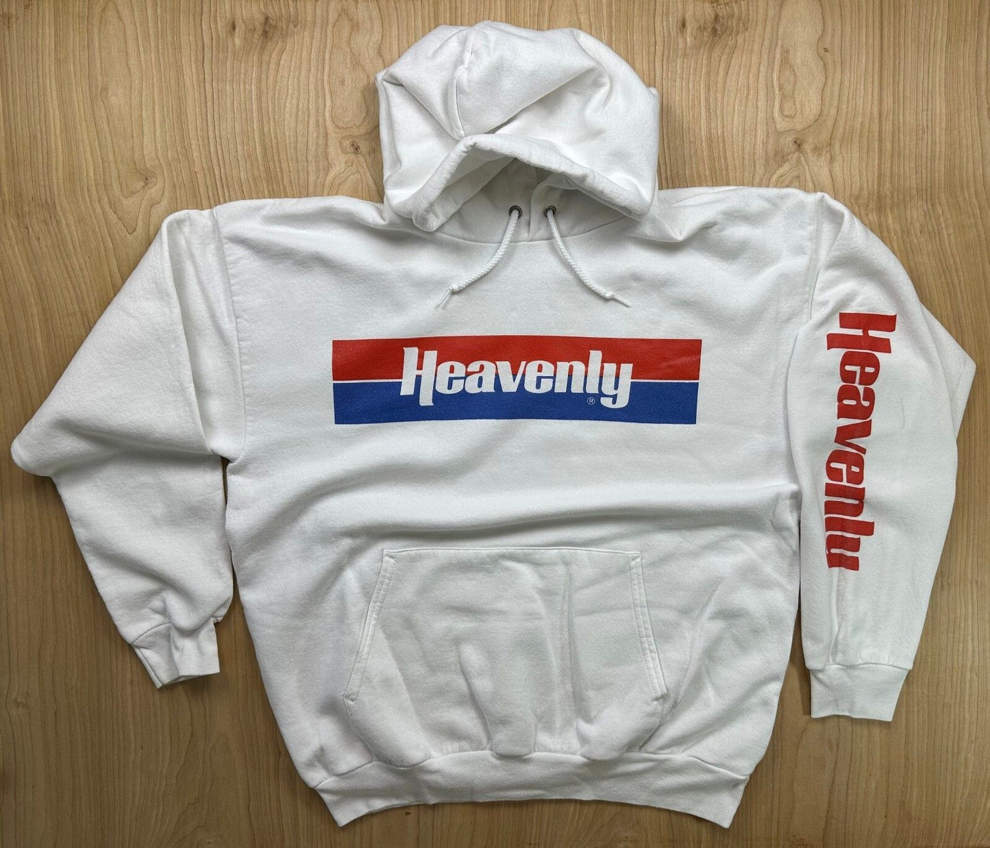 Vintage 90s Heavenly Lake Tahoe Hoodie Sweatshirt large sporty cozy hooded