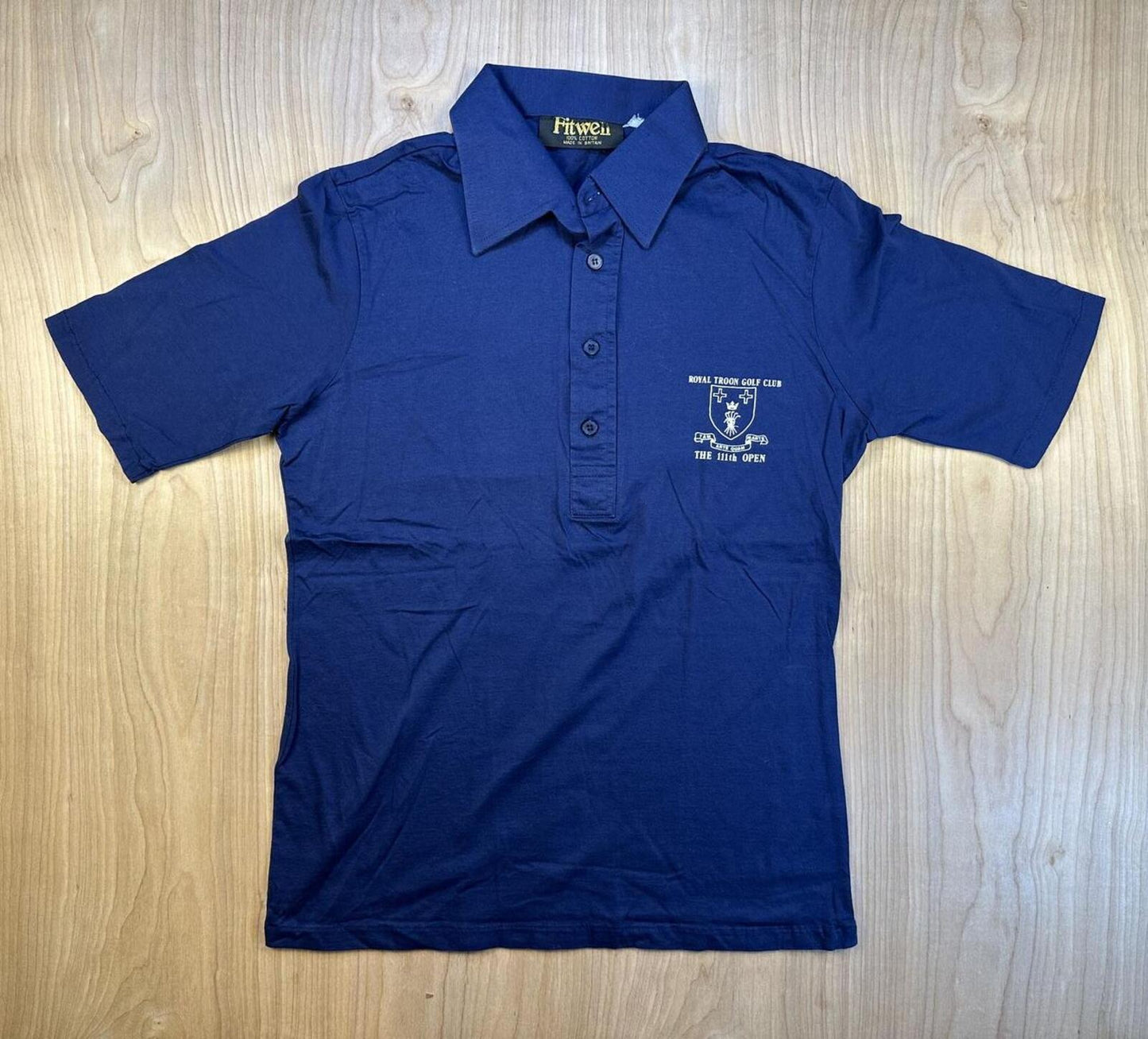 Vintage 80s Royal Troon Golf Club shirt Single Stitch made in Britain cotton