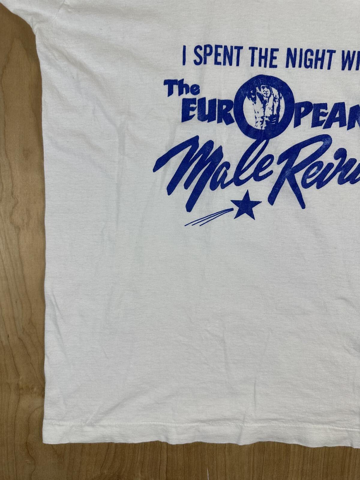 Vintage 80s European Male Revue tshirt Single Stitch Fruit of the Loom cotton