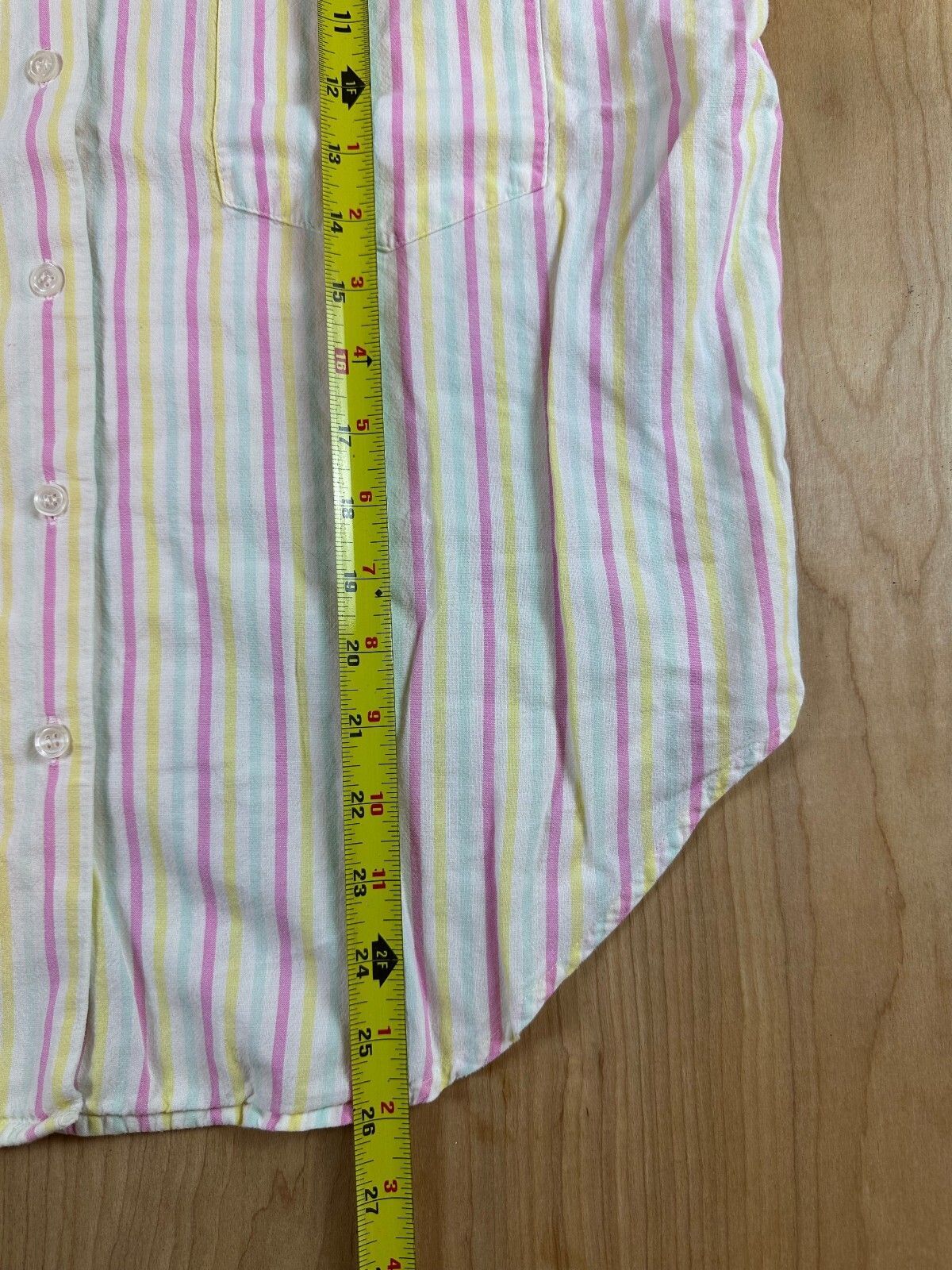 Vintage 80s Harrison Sport Striped Button down shirt large cotton camp collar