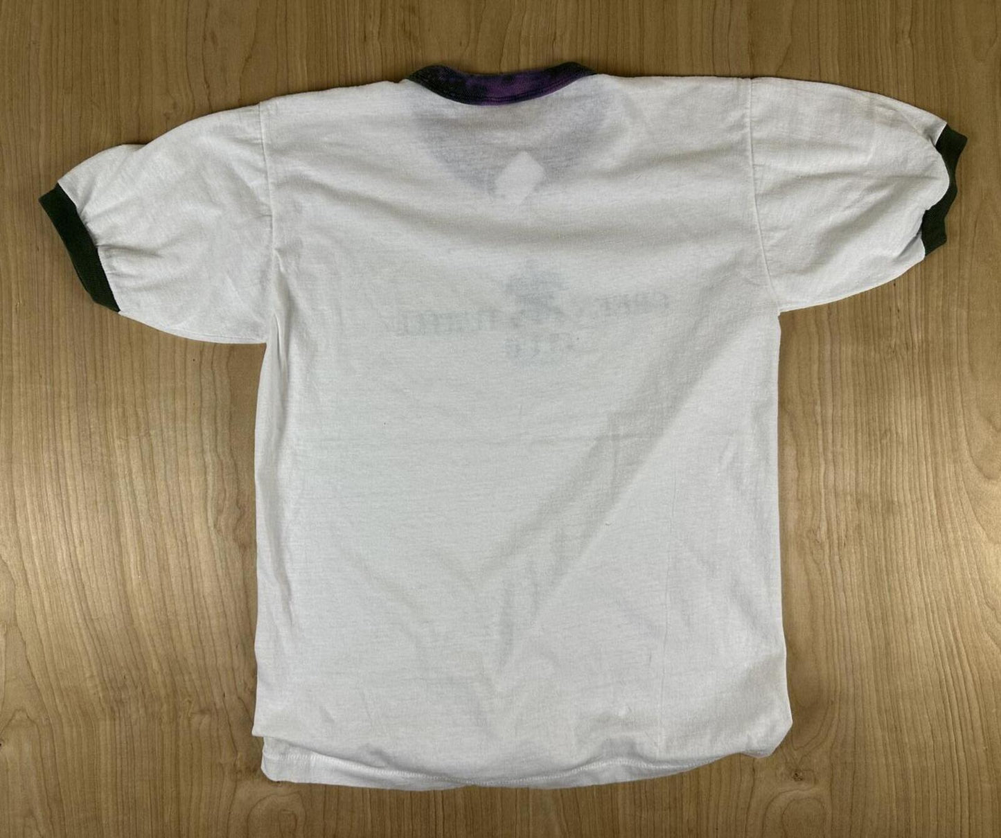 Vintage 80s Green Turtle Club RInger Tshirt single stitch usa bahamas medium