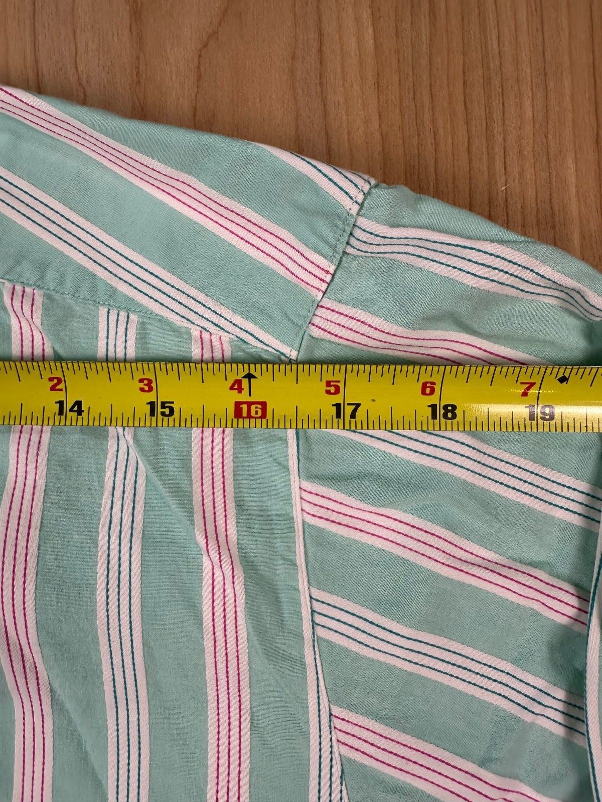Vintage 80s John Henry button up shirt 100% cotton striped hidden placket preppy