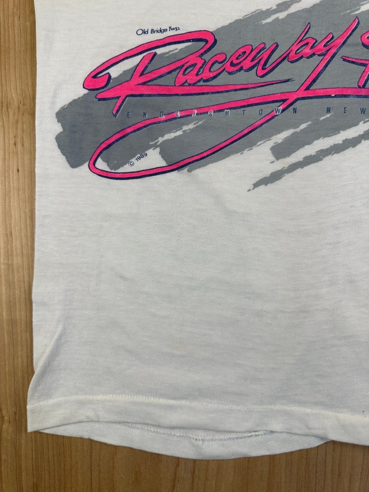 Vintage 80s Raceway Park tank top Single Stitch medium englishtown nj dirt shirt
